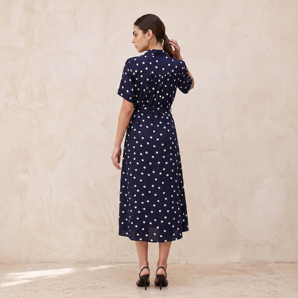 Splash Fav Rayon Shirt Dress with Polka Dot Print-women-clothing-dresses-image-4