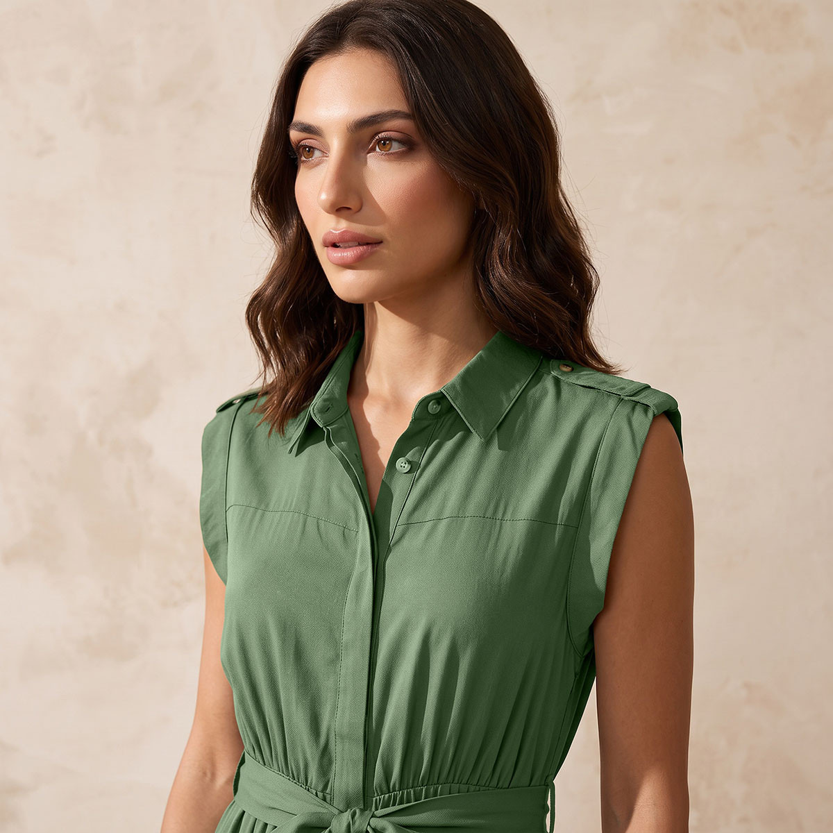 Splash Fav Midi Shirt Dress with Belt-women-clothing-dresses-image-4