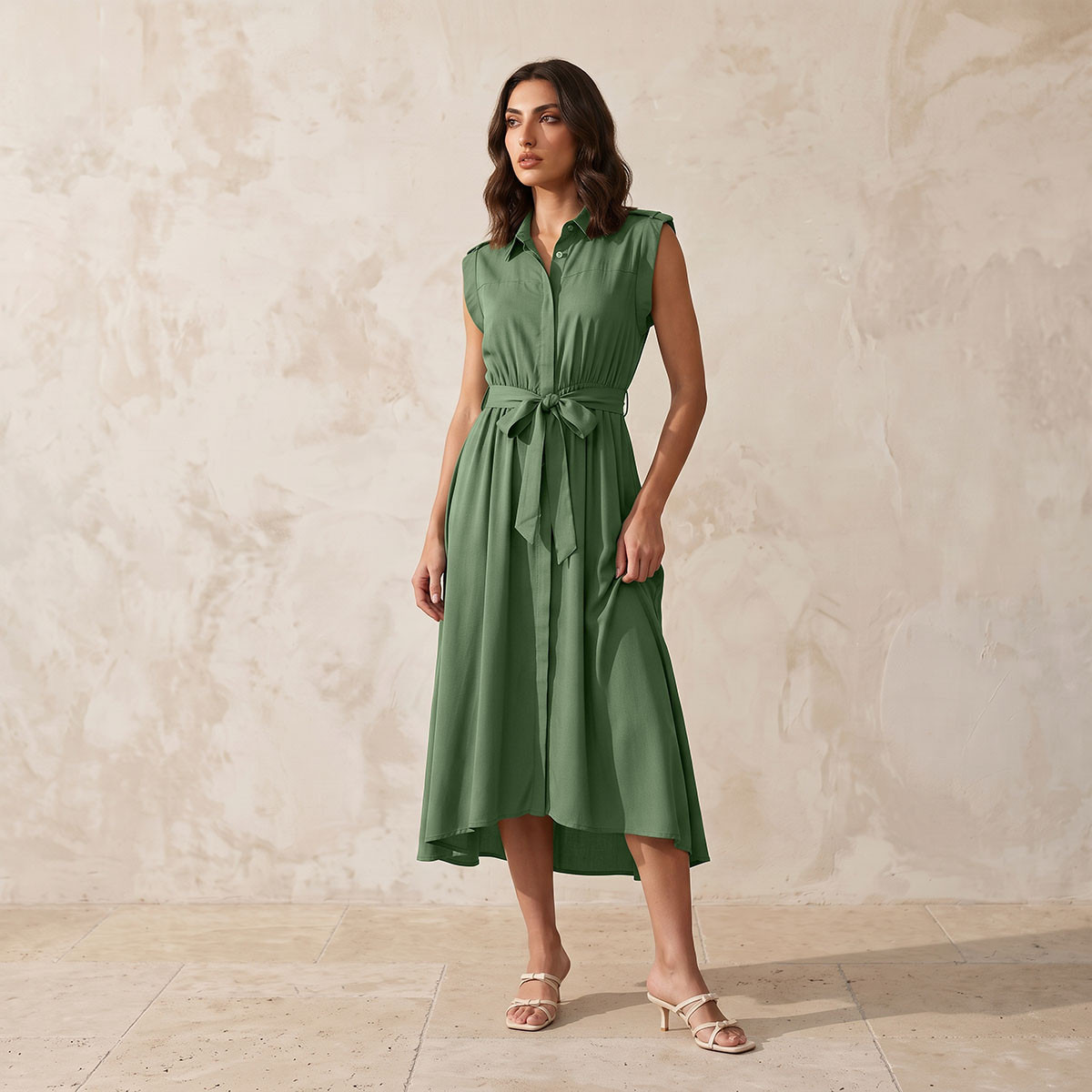 Splash Fav Midi Shirt Dress with Belt-women-clothing-dresses-image-6