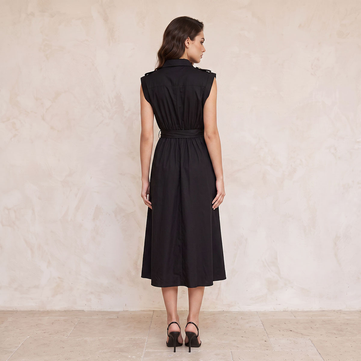 Splash Fav Midi Shirt Dress with Belt-women-clothing-dresses-image-2