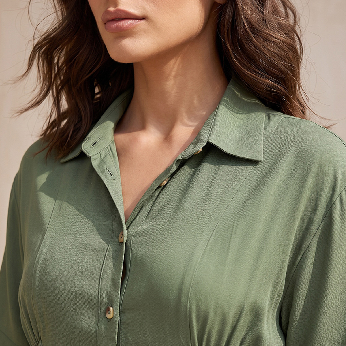 Splash Fav Shirt Dress Elastic Waist-women-clothing-dresses-image-5