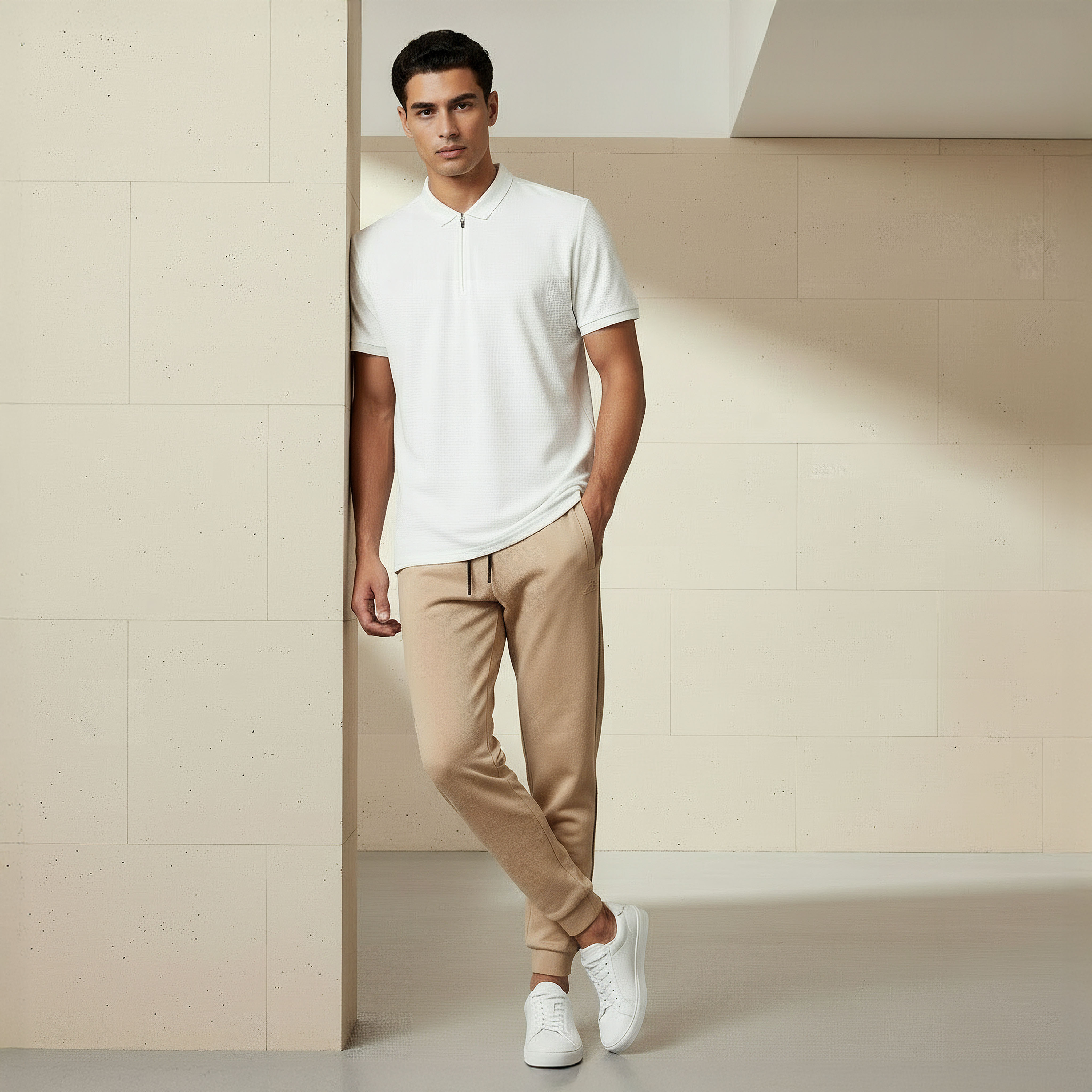 تيشيرت بولو بارز الملمس بأكمام قصيرة للرجال-men-clothing-tshirtsandpolos-polos-image-2