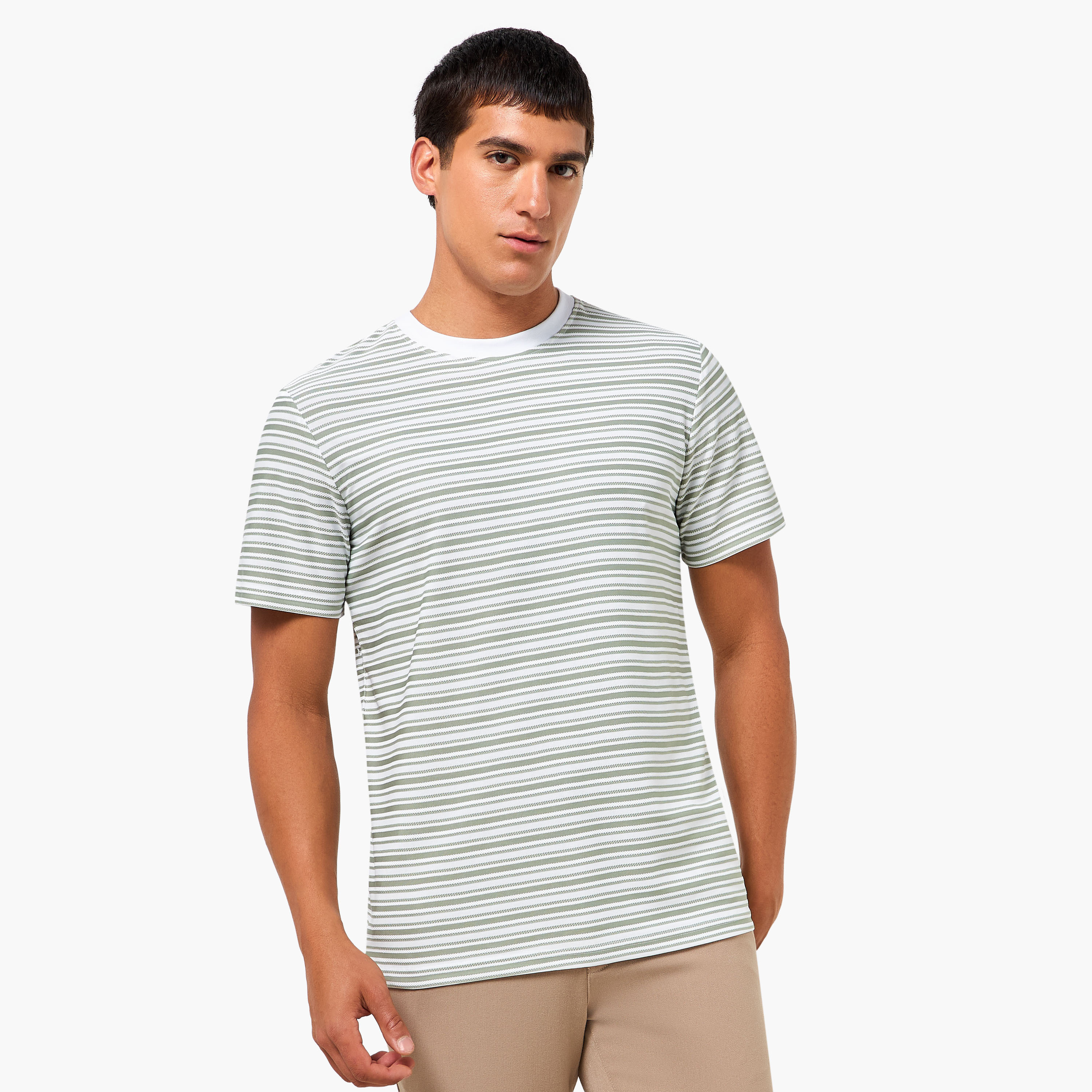 Men Regular Fit Crew Neck Short Sleeves Striped T-shirt-men-clothing-tshirtsandpolos-tshirts-image-1