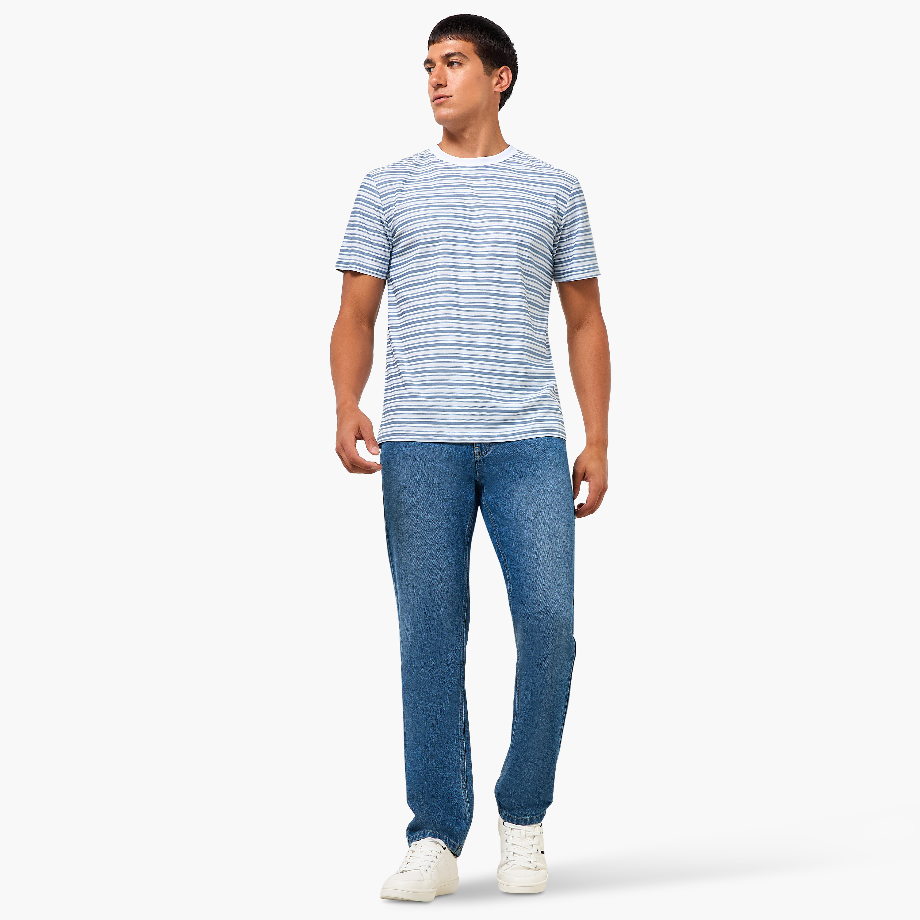 Men Regular Fit Crew Neck Short Sleeves Striped T-shirt-men-clothing-tshirtsandpolos-tshirts-image-3