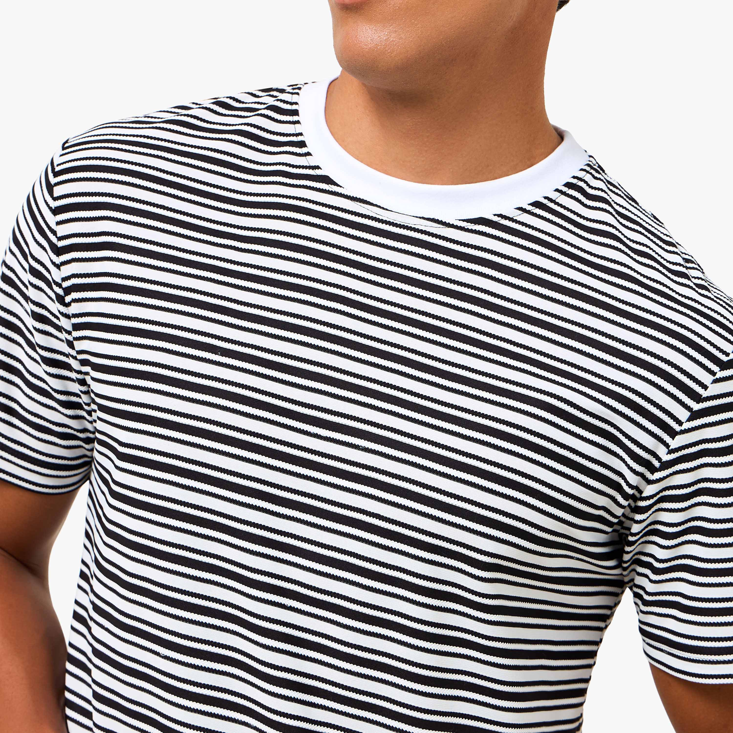 Men Regular Fit Crew Neck Short Sleeves Striped T-shirt-men-clothing-tshirtsandpolos-tshirts-image-2