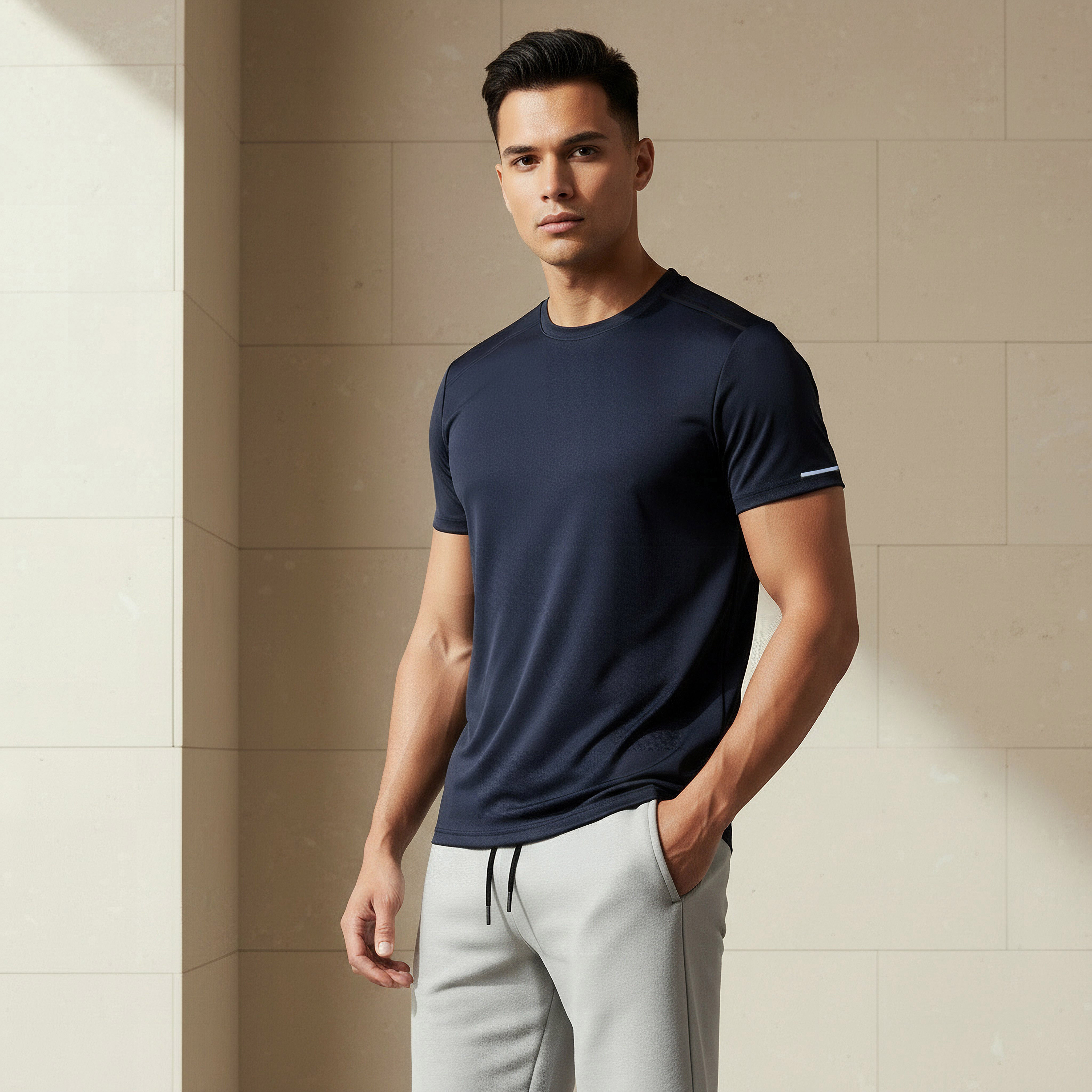 Men Regular Fit Crew Neck Short Sleeve Printed T-shirt-men-clothing-sportswearandactivewear-tshirtsandpolos-image-1