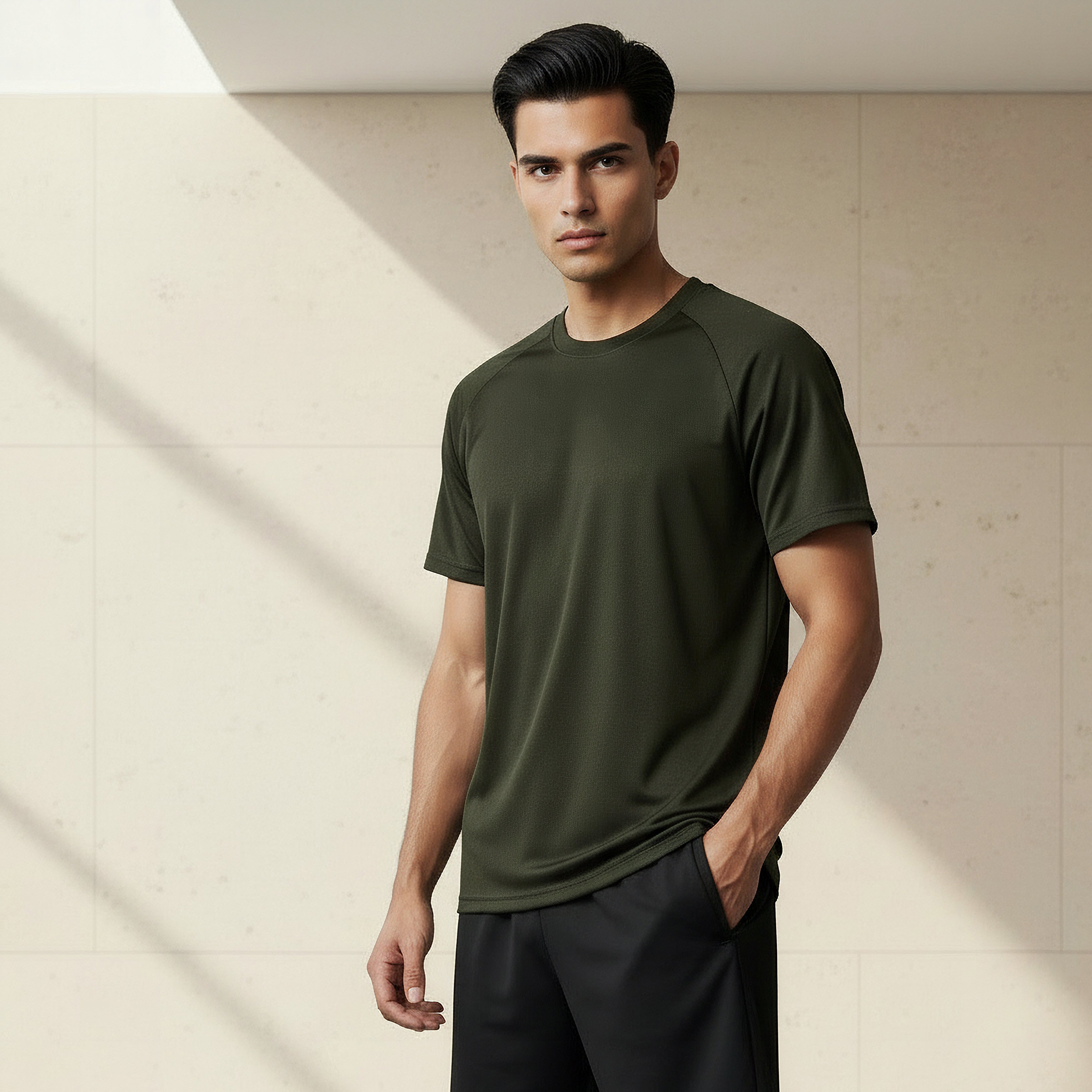 Men Regular Fit Crew Neck Short Sleeve T-shirt-men-clothing-tshirtsandpolos-tshirts-image-1