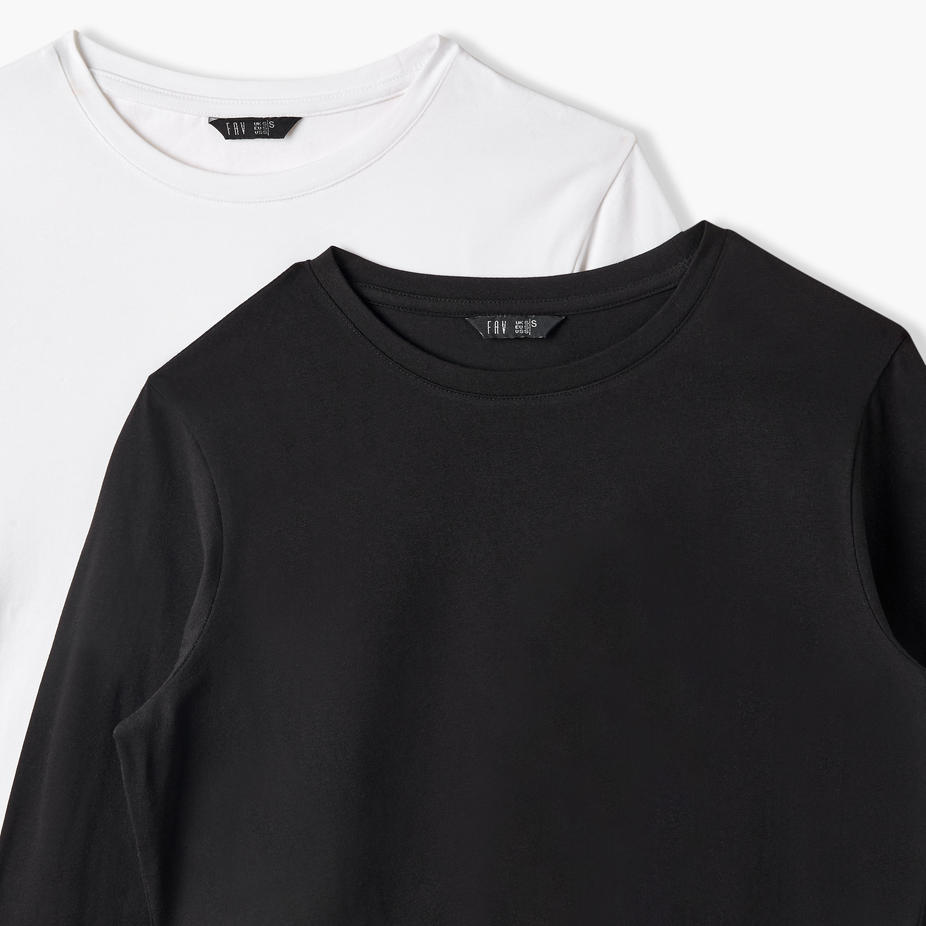 Women Crew Neck Short Sleeve T-shirt - Set of 2-women-clothing-tshirts-image-6