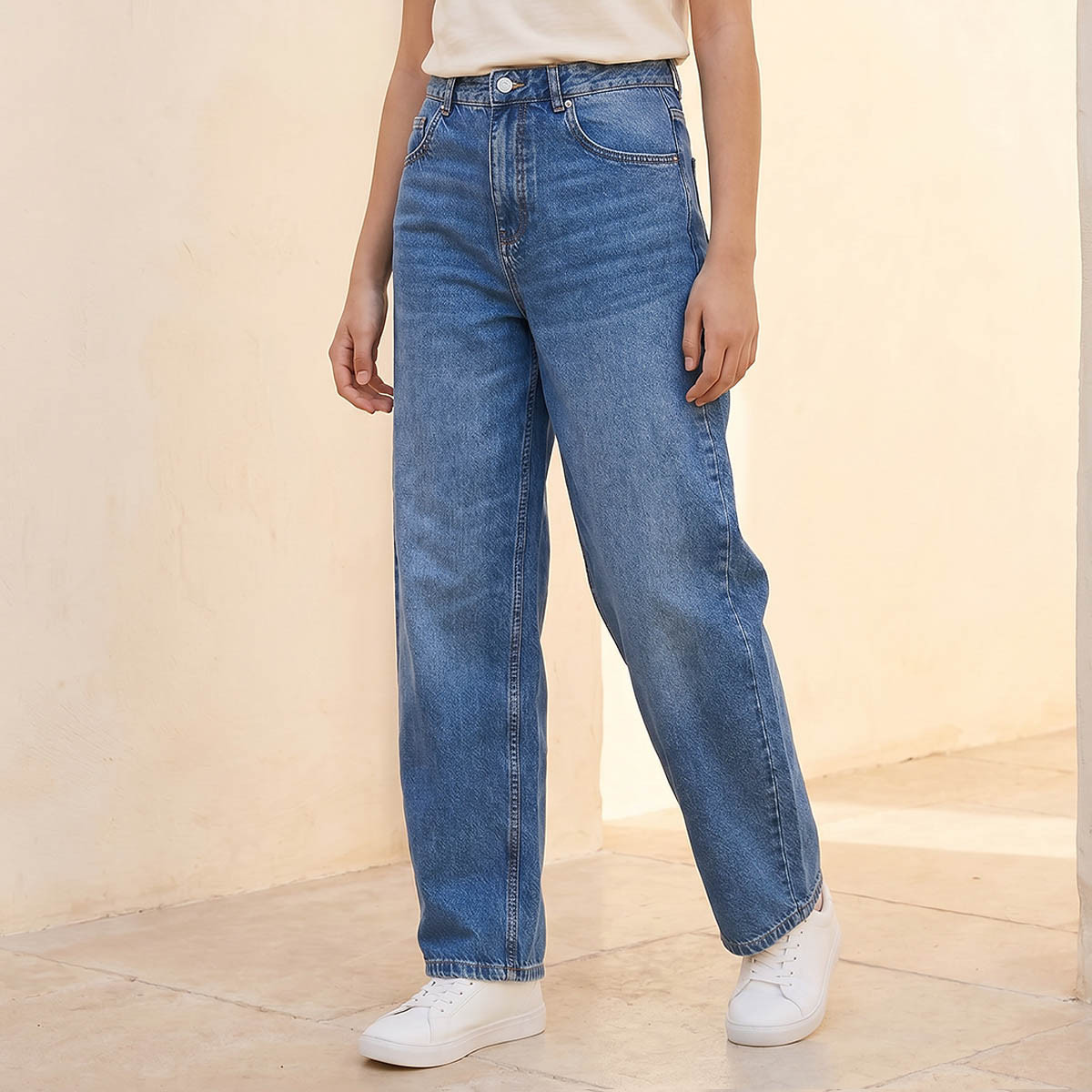 Lee Cooper Women Straight Fit High-Rise Jeans-women-clothing-bottoms-jeans-image-1