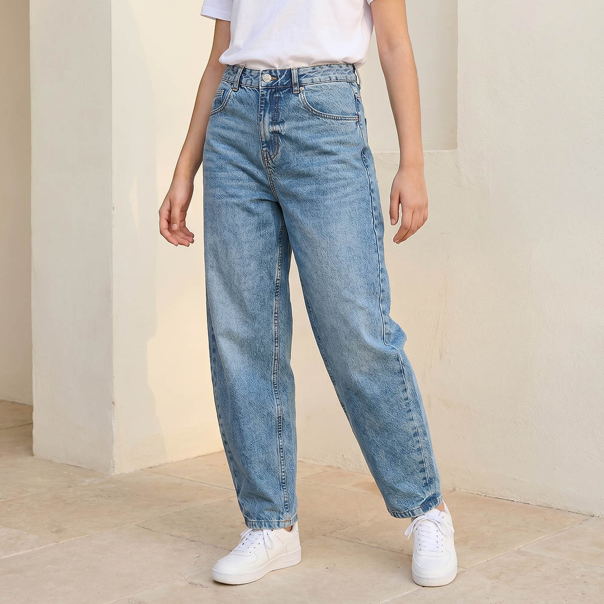 Lee Cooper Women Straight Fit High-Rise Jeans-women-clothing-bottoms-jeans-image-1