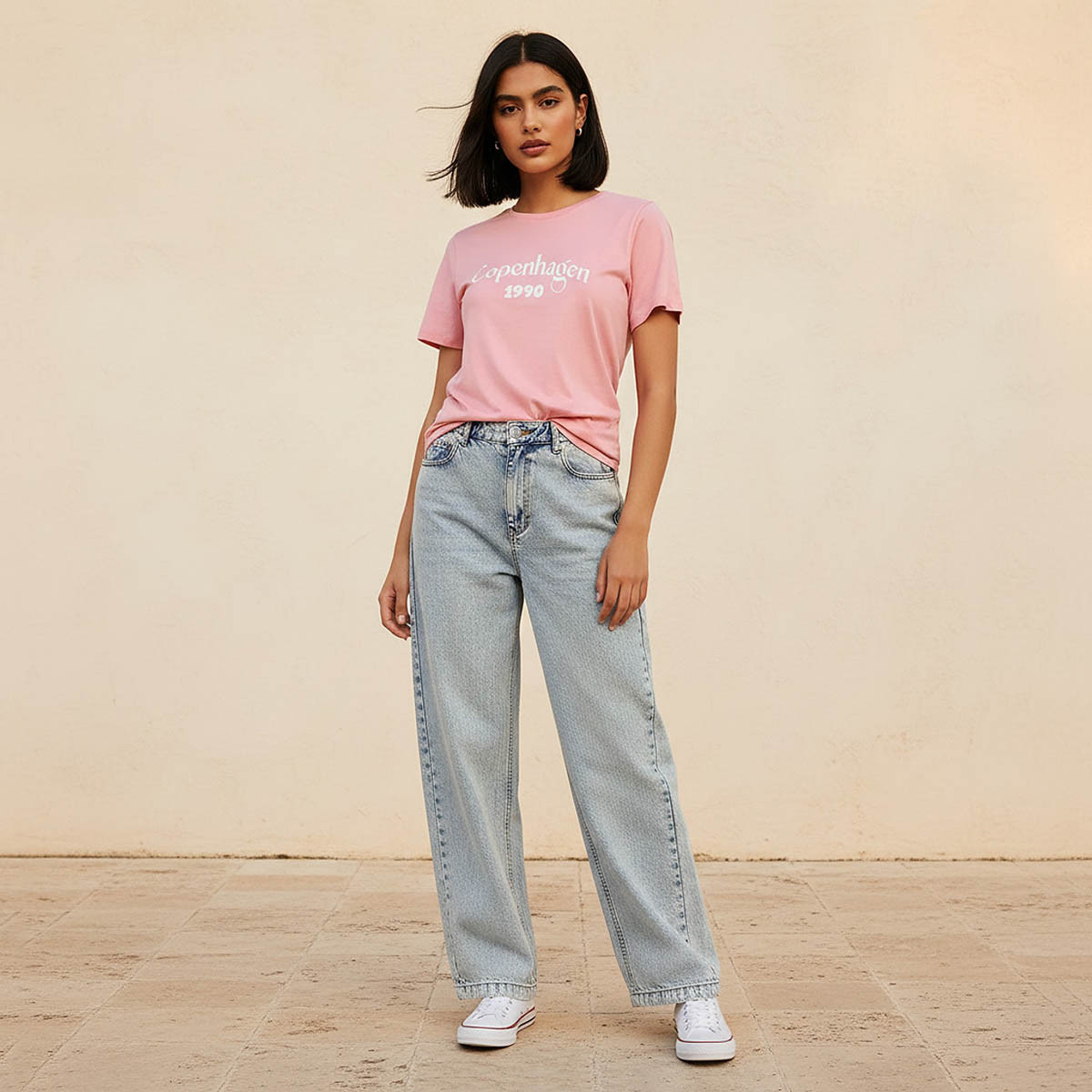 Lee Cooper Wide Leg Button Waist Jeans with Pockets Cotton-women-clothing-bottoms-jeans-image-3