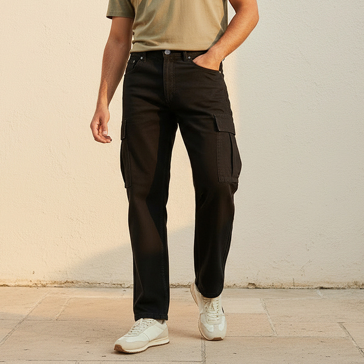 Lee Cooper Men Relaxed Fit Mid-Rise Cargo Jeans-men-clothing-bottoms-jeans-image-5