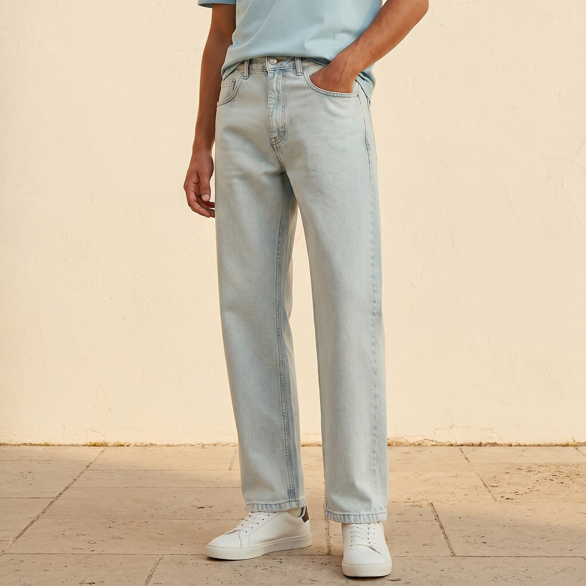 Lee Cooper Relaxed Fit Mid-Rise Pocket Jeans-men-clothing-jeans-image-1