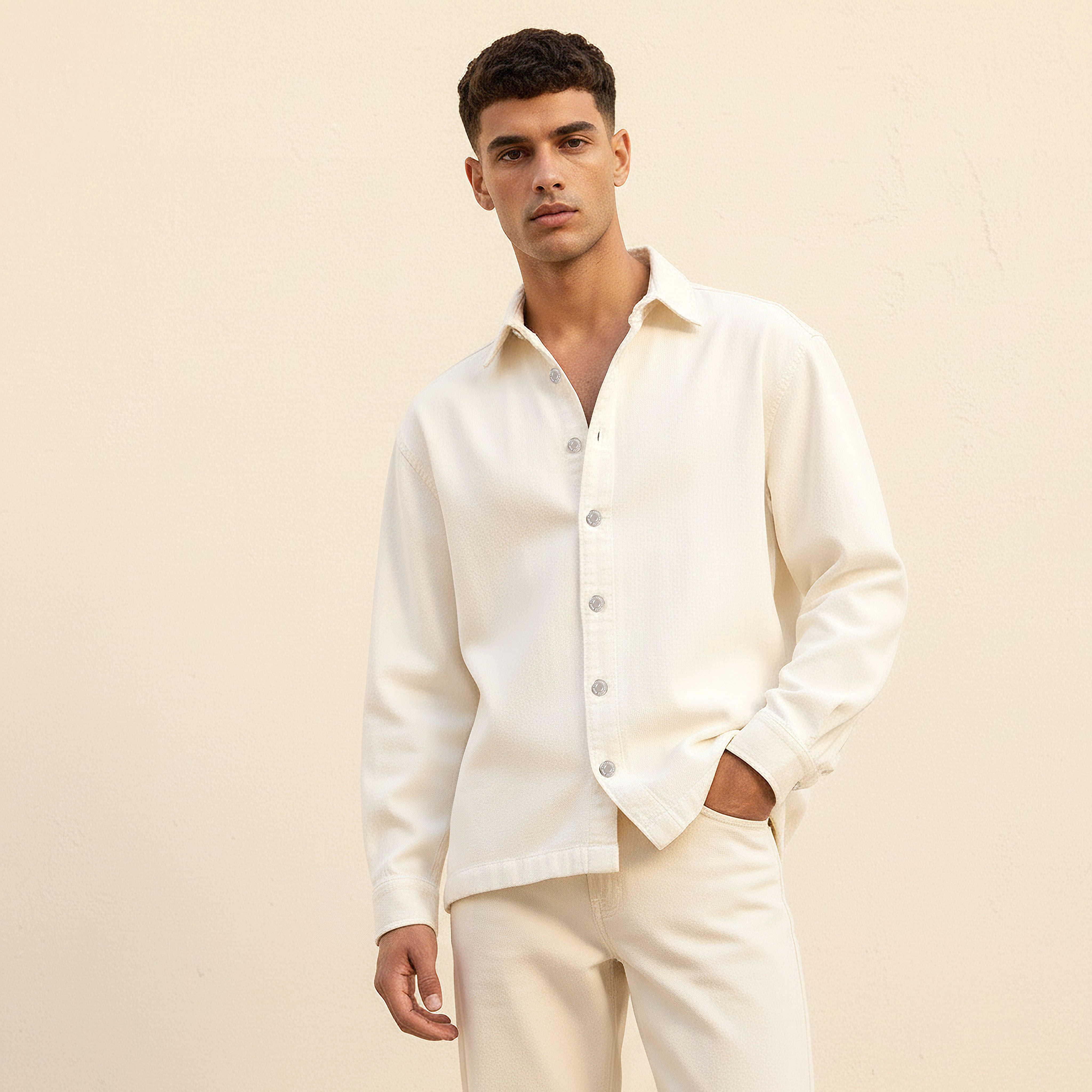 Lee Cooper Men Regular Fit Collared Long Sleeve Shirt-men-clothing-shirts-image-1
