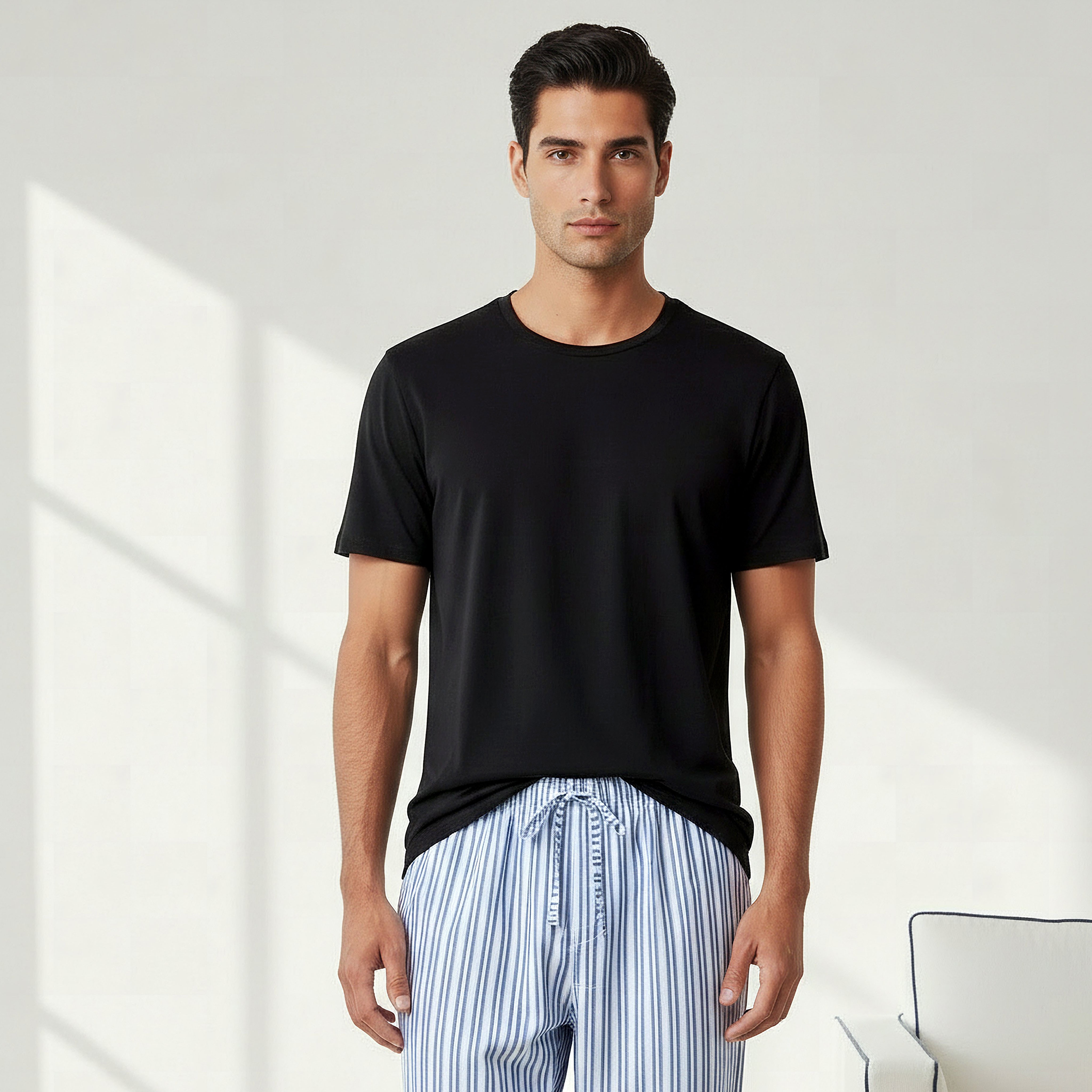 Men Cotton Striped Nightwear Set-men-clothing-nightwear-sets-image-3