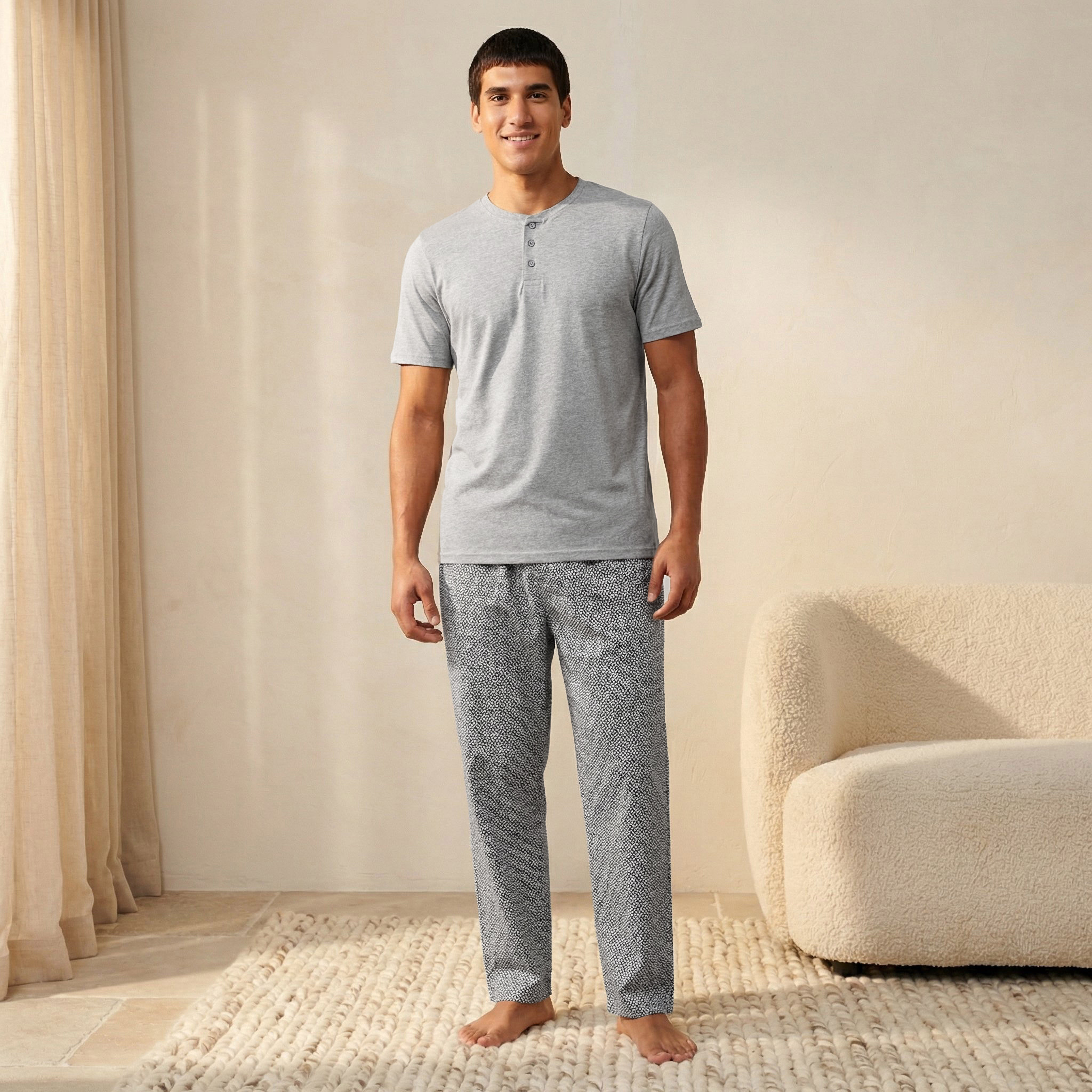 Men Cotton Striped Nightwear Set-men-clothing-nightwear-sets-image-1