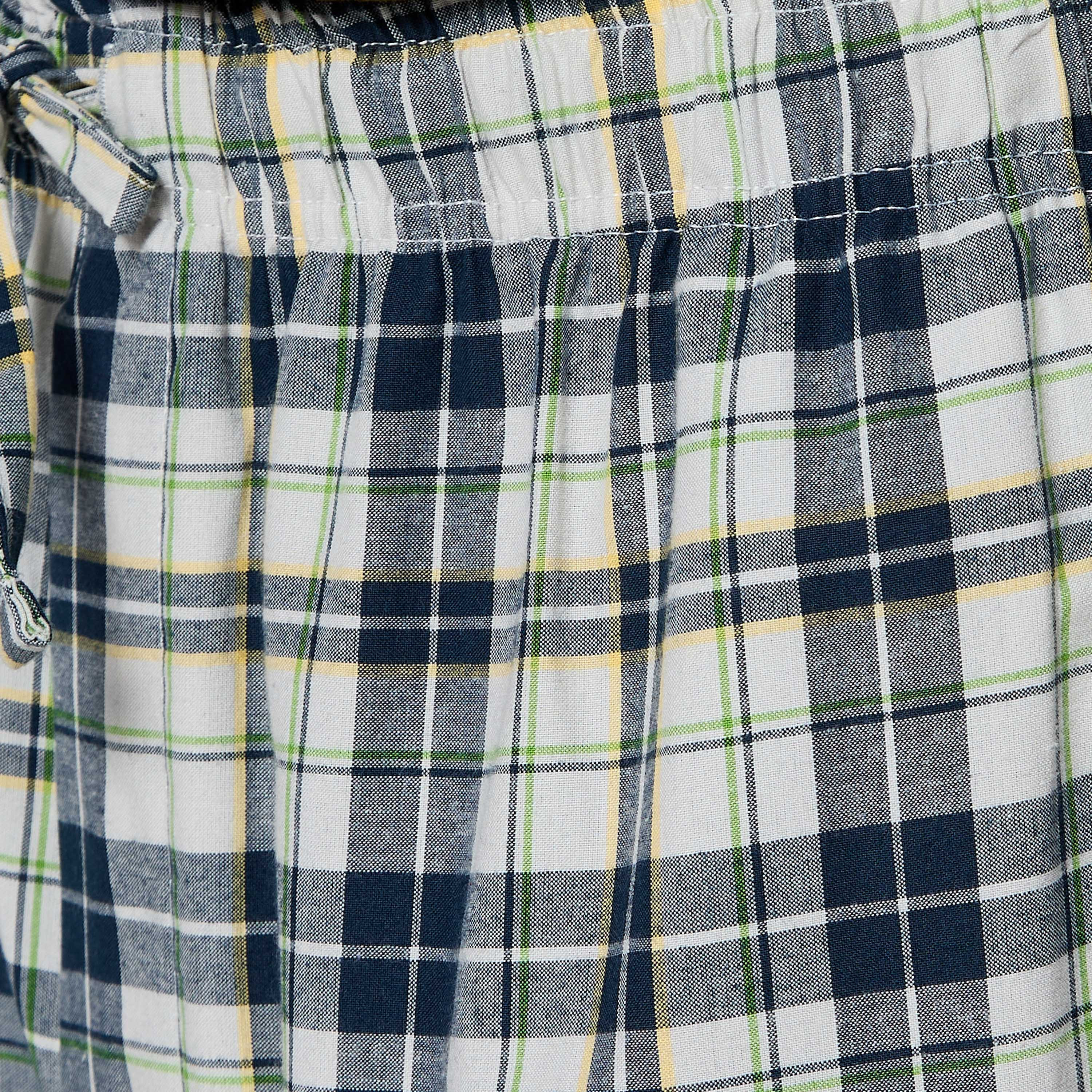 طقم بيجاما نوم قطن كاروهات بخصر رباط للرجال-men-clothing-nightwear-sets-image-6