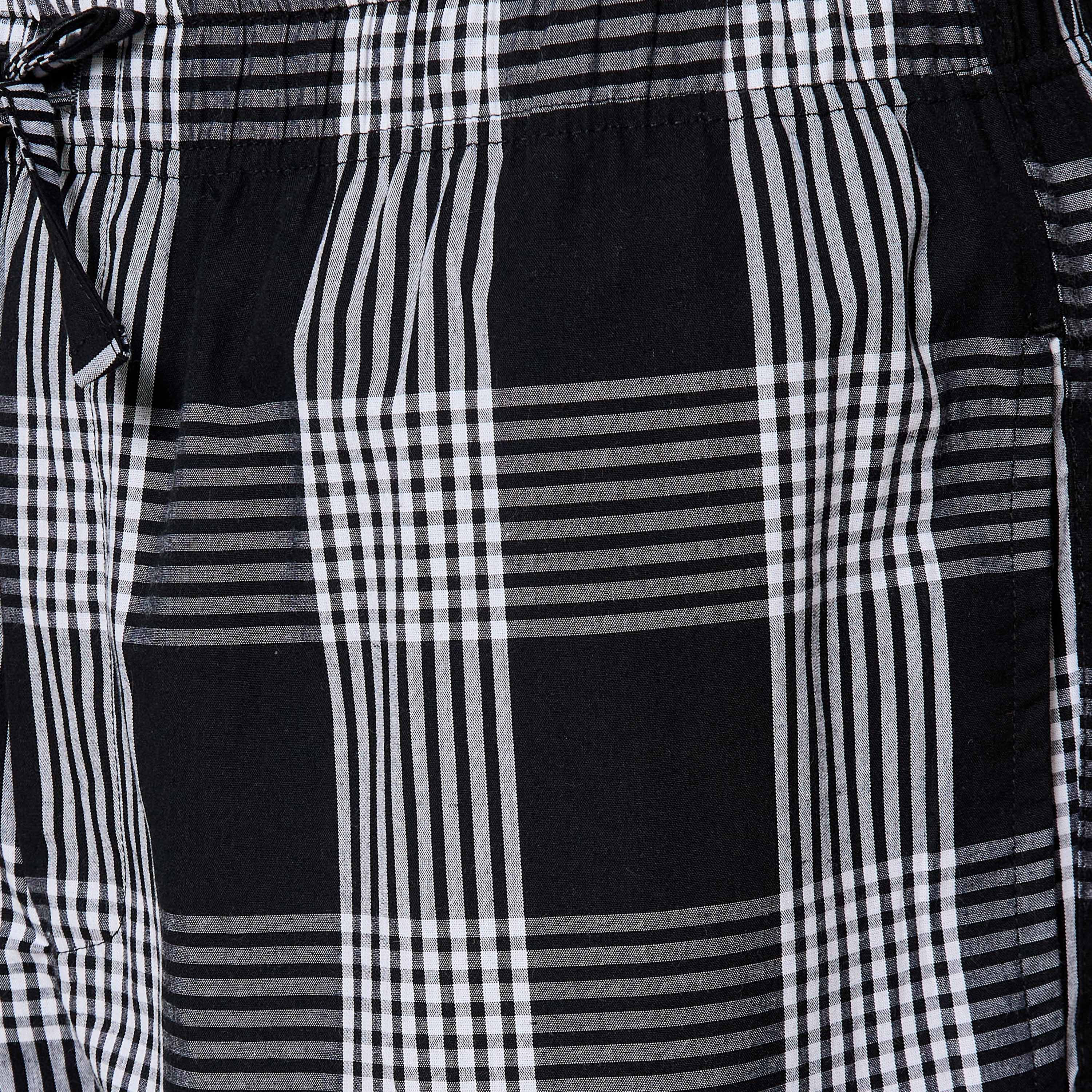 طقم بيجاما قطن رجالي كاروهات برباط خصر-men-clothing-nightwear-sets-image-6