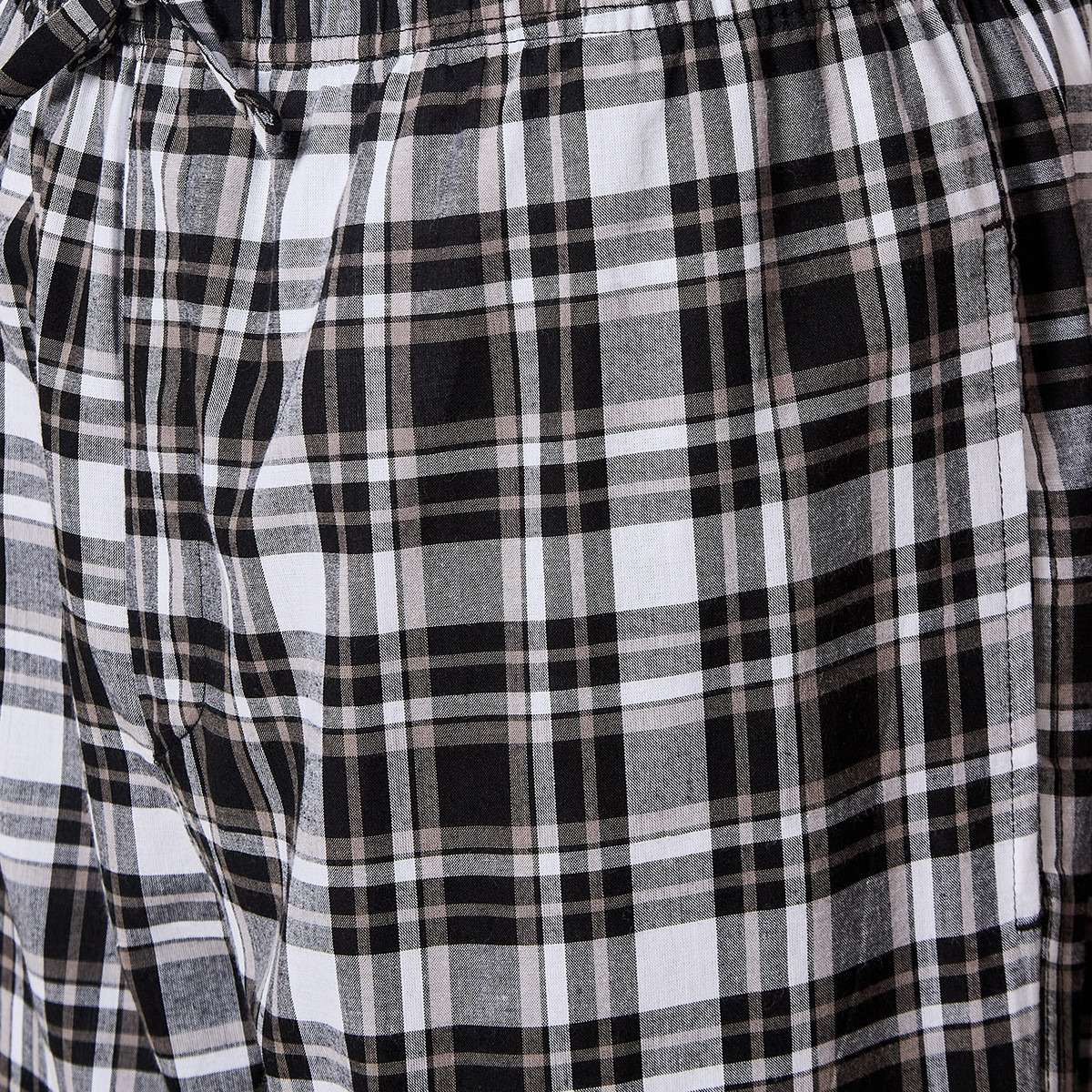 طقم بيجاما قطن رجالي كاروهات برباط خصر-men-clothing-nightwear-sets-image-6