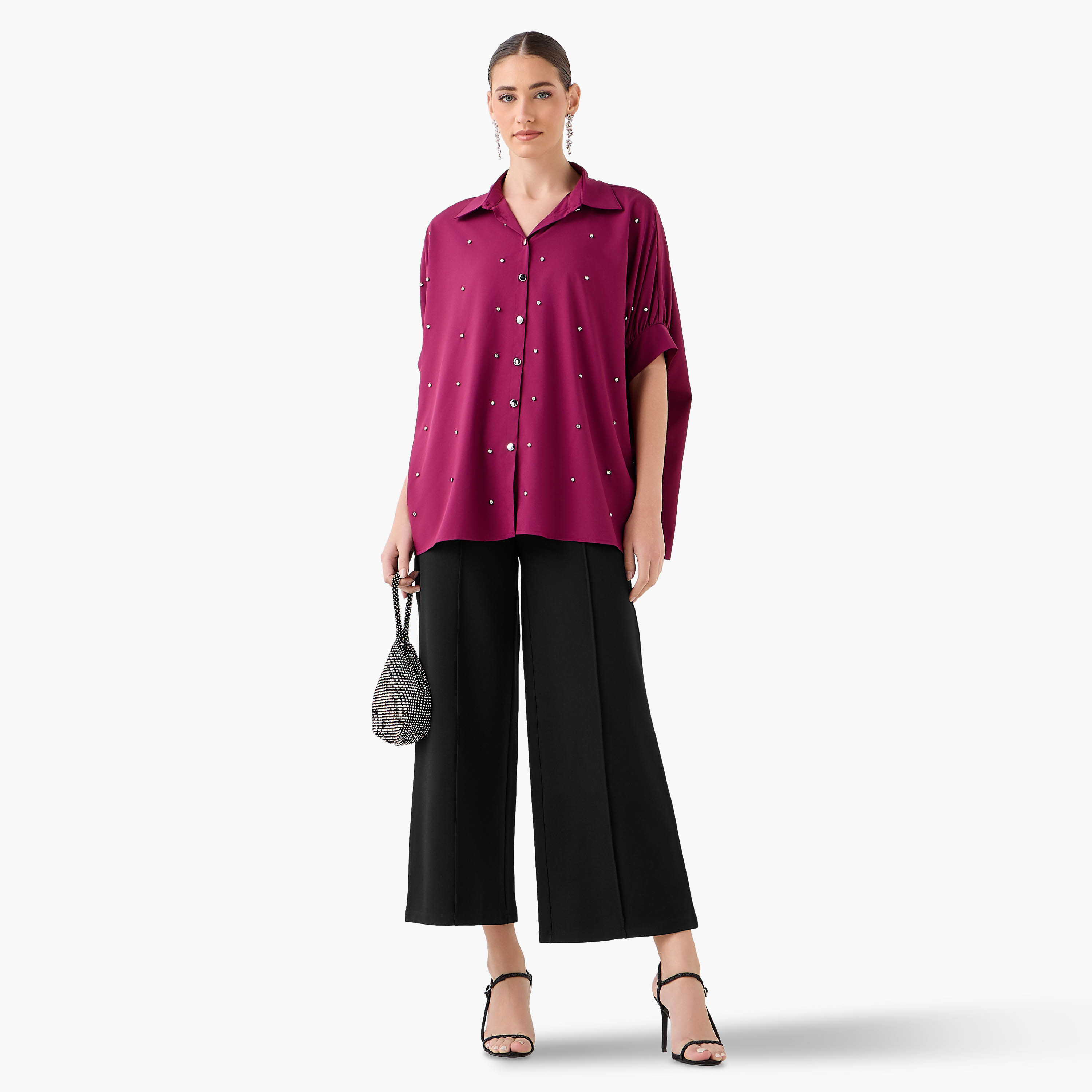 Kaftan Shirt with Embellished Detail-women-clothing-shirtsandblouses-shirts-image-5