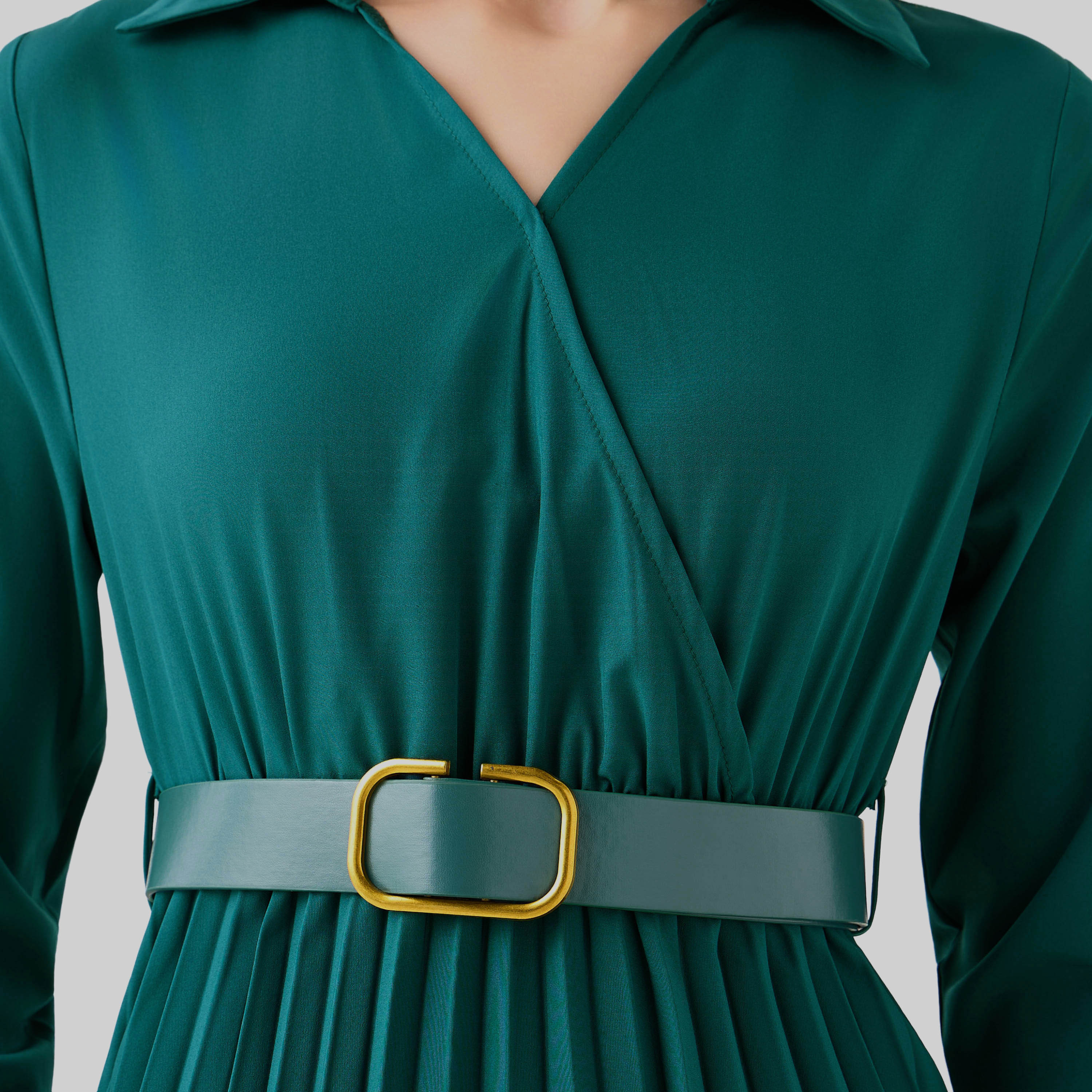 Midi Shirt Dress with Belt-women-clothing-dresses-image-2