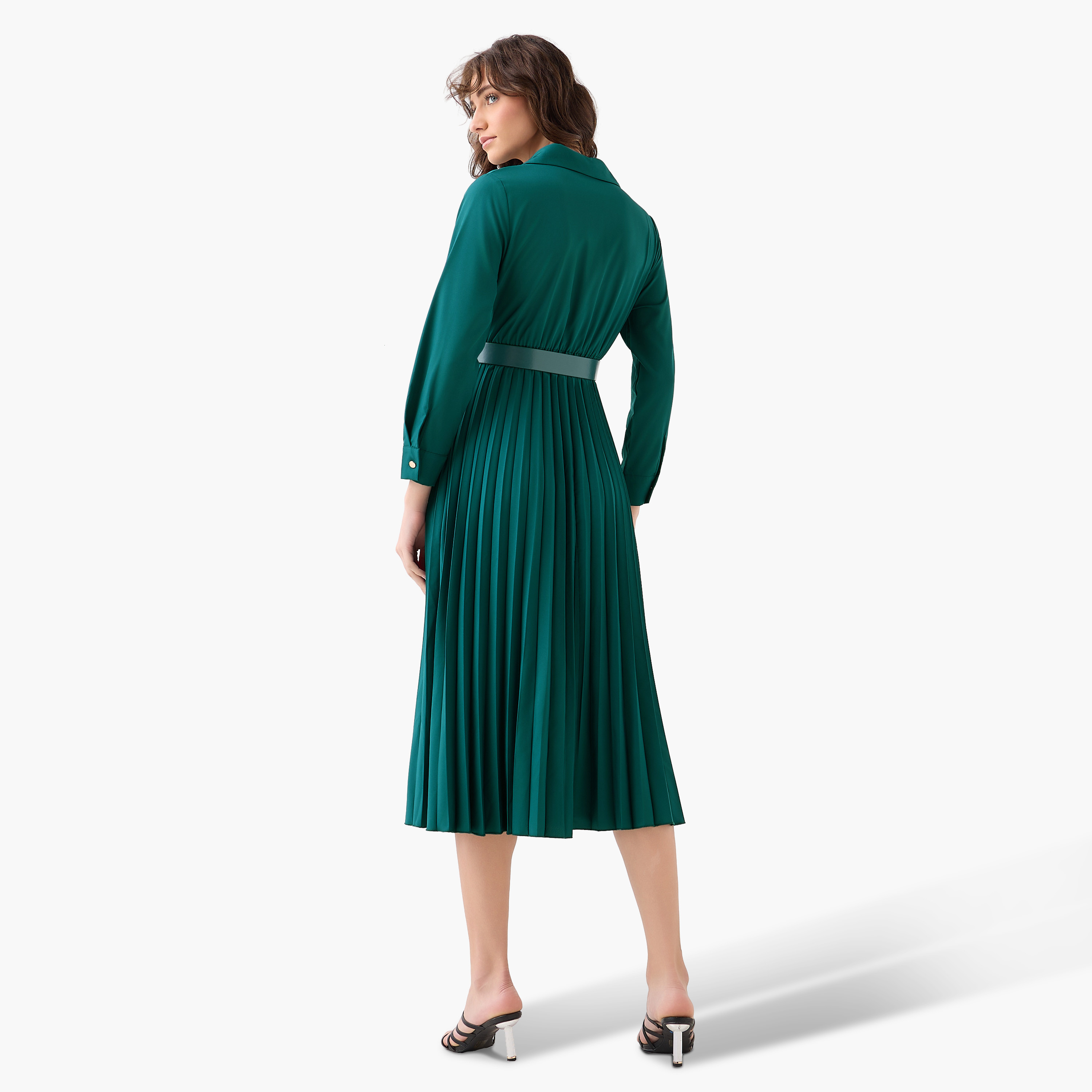 Midi Shirt Dress with Belt-women-clothing-dresses-image-4