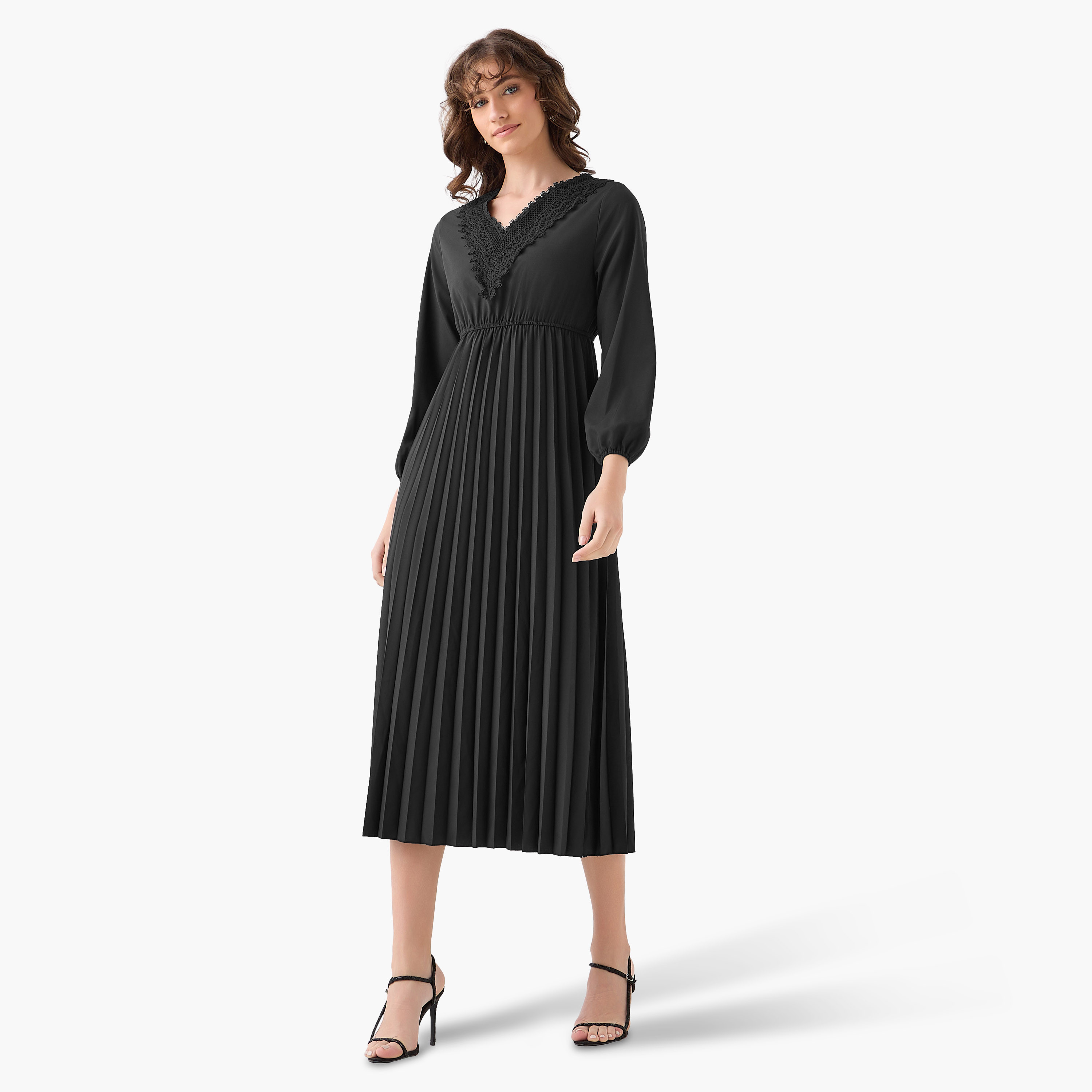Pleated Midi Dress with Lace Detail-PROMO_SP_QA_BUNDLE_2FOR179_180925-image-3