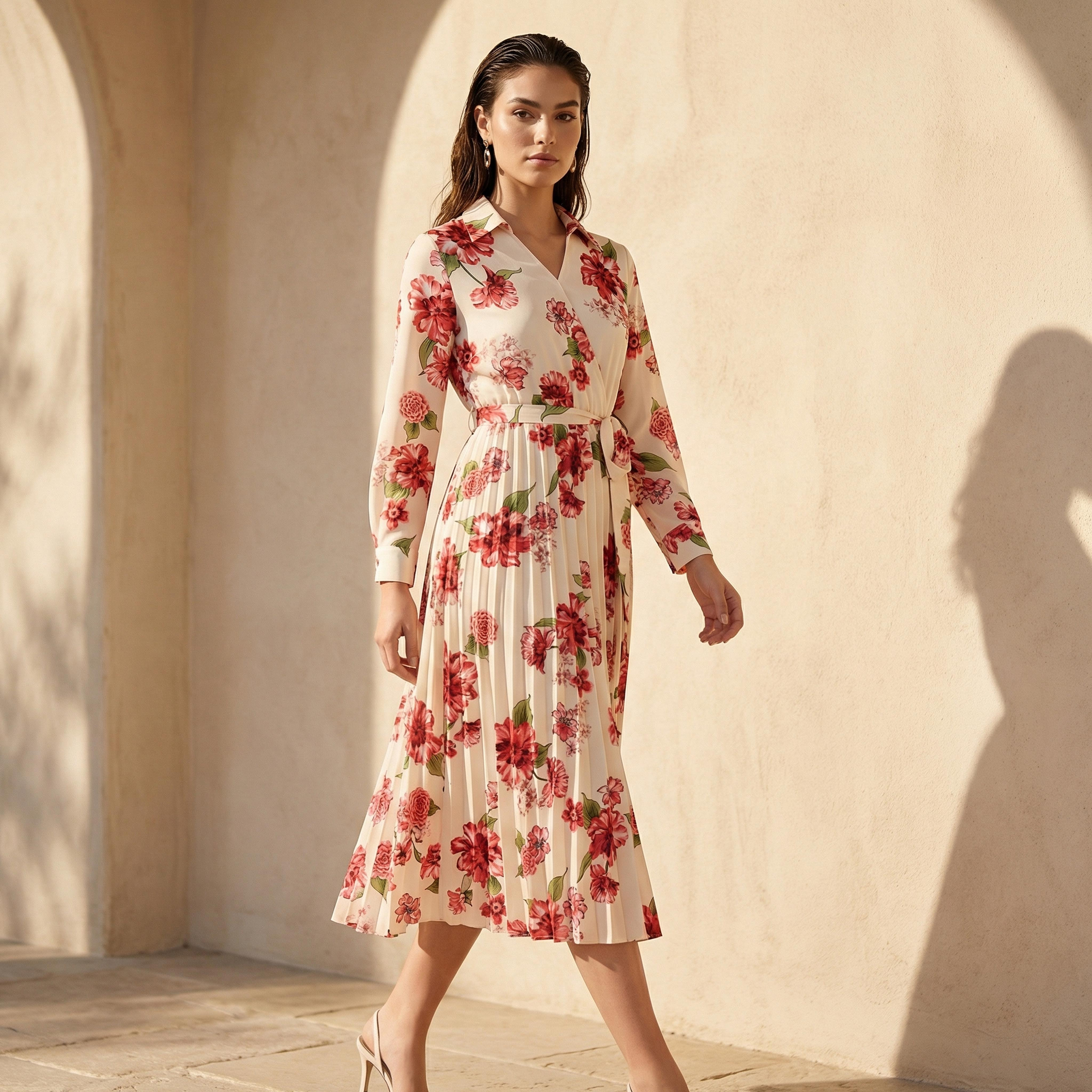 Midi Satin Wrap Dress with Floral Print-PROMO_SP_QA__6_RGCC_BUY2FOR199_040325-image-1