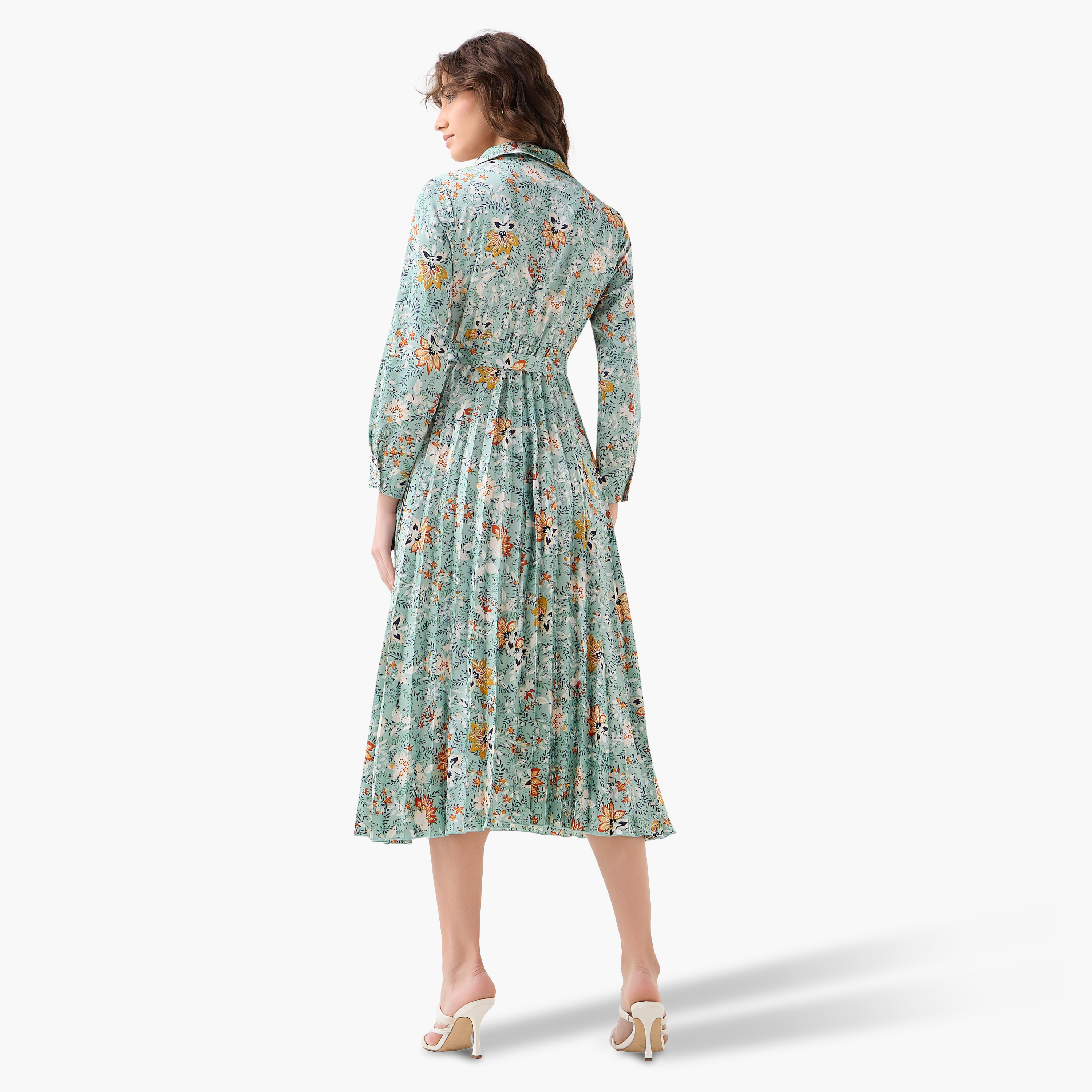 Midi Satin Wrap Dress with Floral Print-women-clothing-dresses-image-4