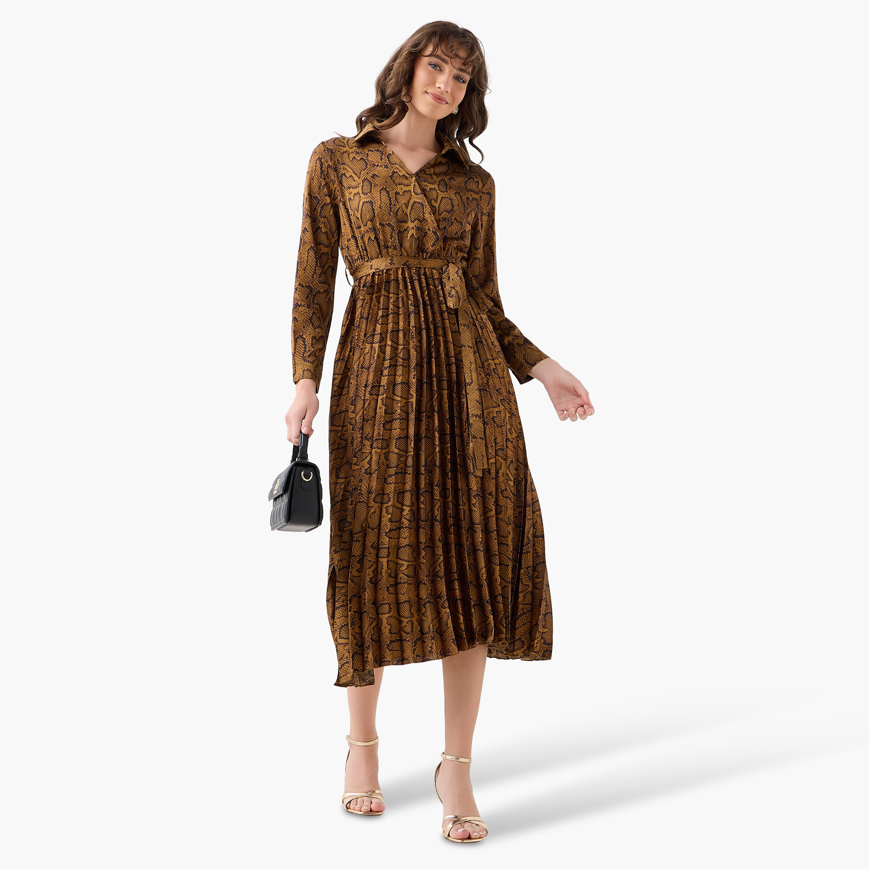 Midi Satin Wrap Dress with Animal Print-women-clothing-dresses-image-3