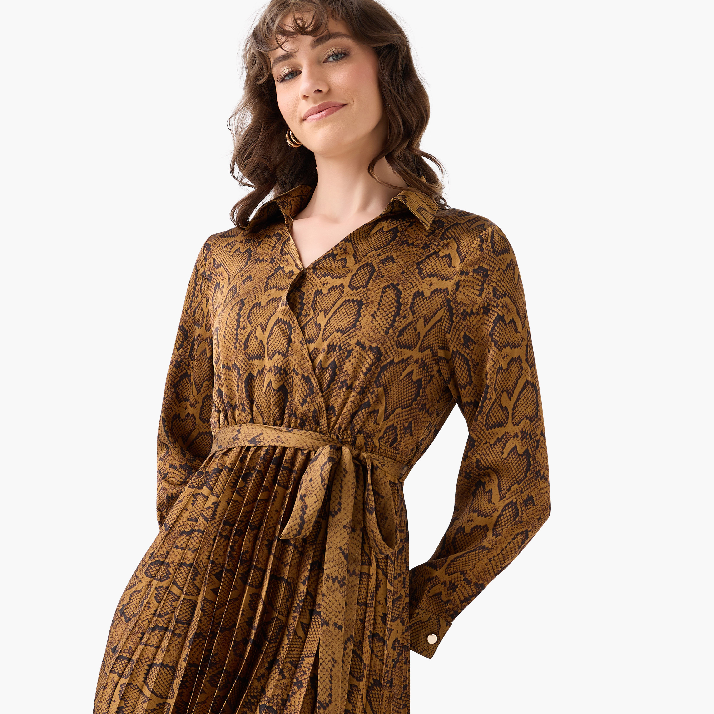 Midi Satin Wrap Dress with Animal Print-women-clothing-dresses-image-5
