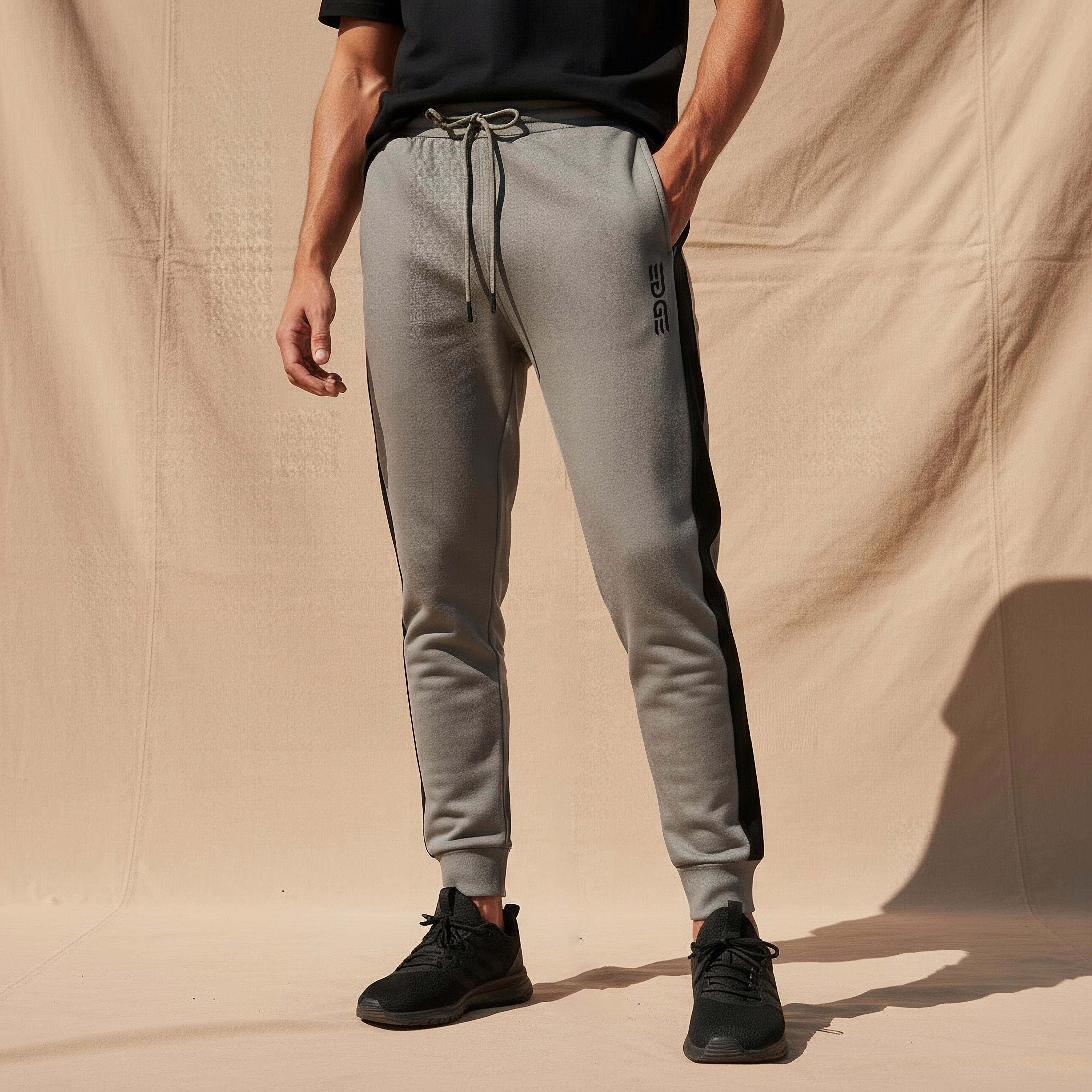 Men Joggers with Tape Detail-men-clothing-bottoms-joggers-image-1