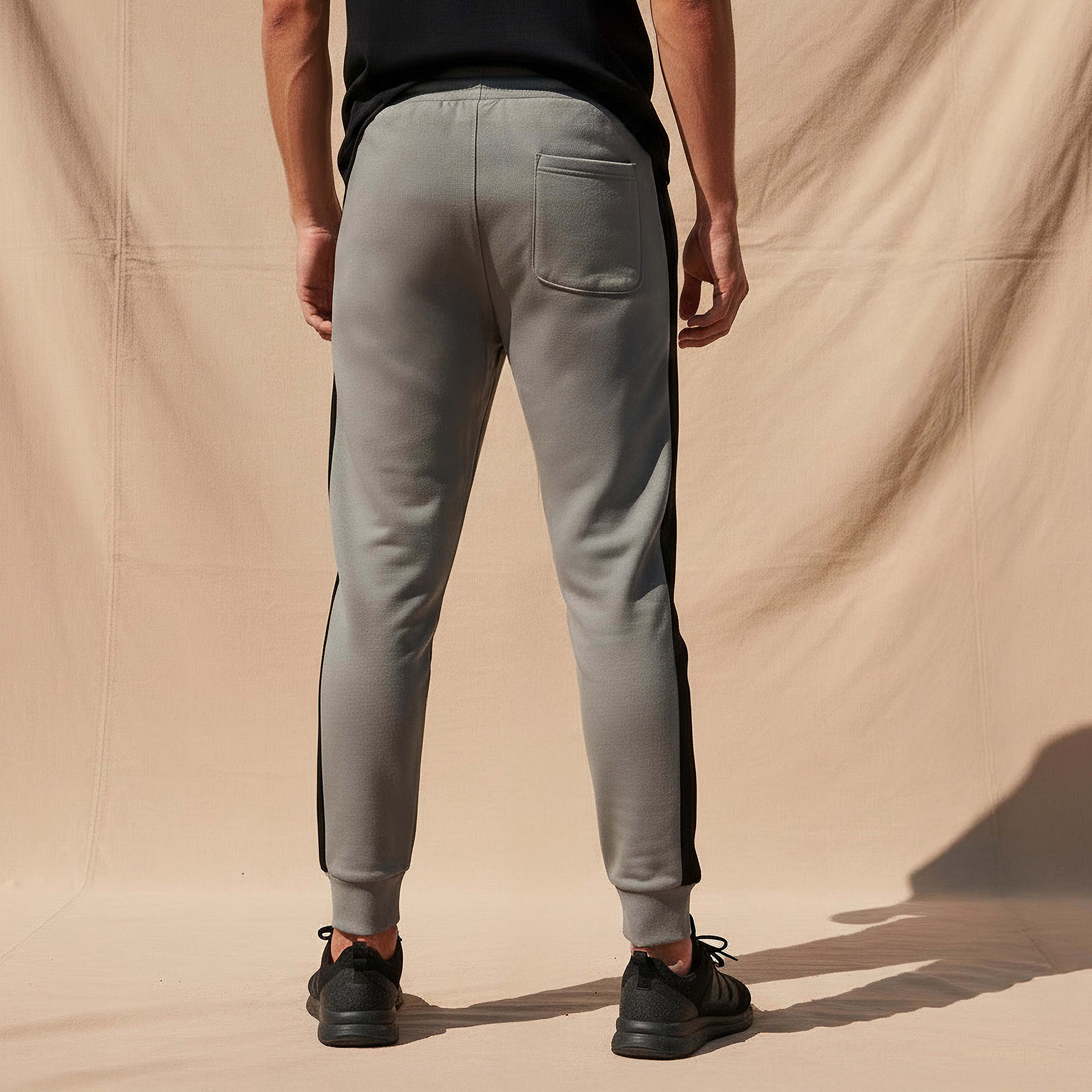 Men Joggers with Tape Detail-men-clothing-bottoms-joggers-image-4