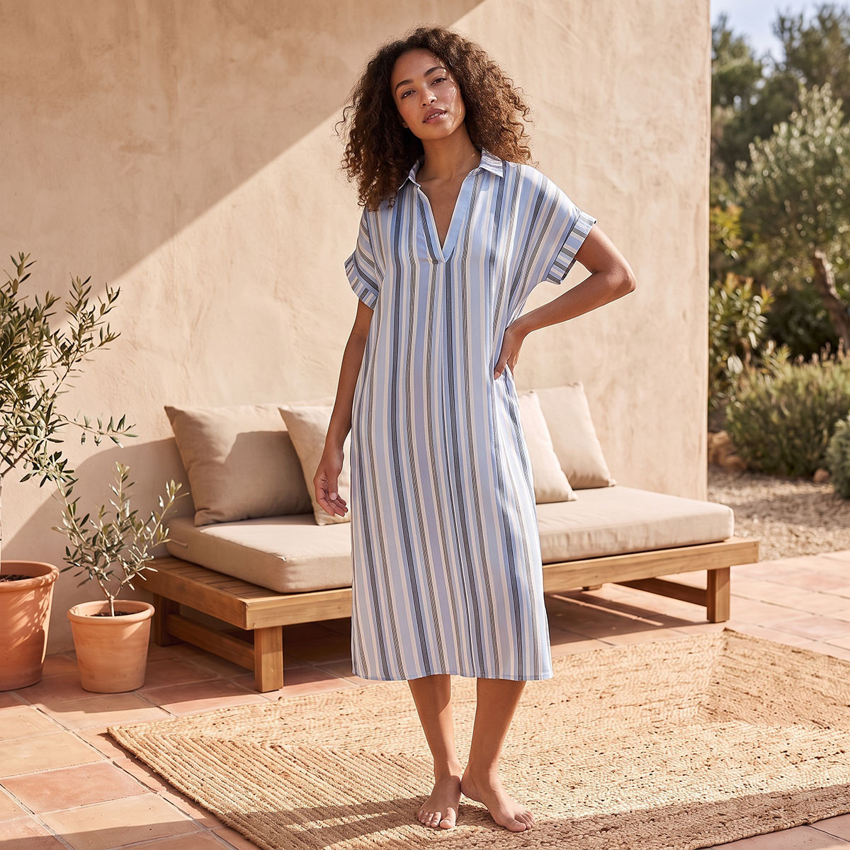 قميص نوم مخطط من آداريا-women-clothing-nightwear-nighties-image-2