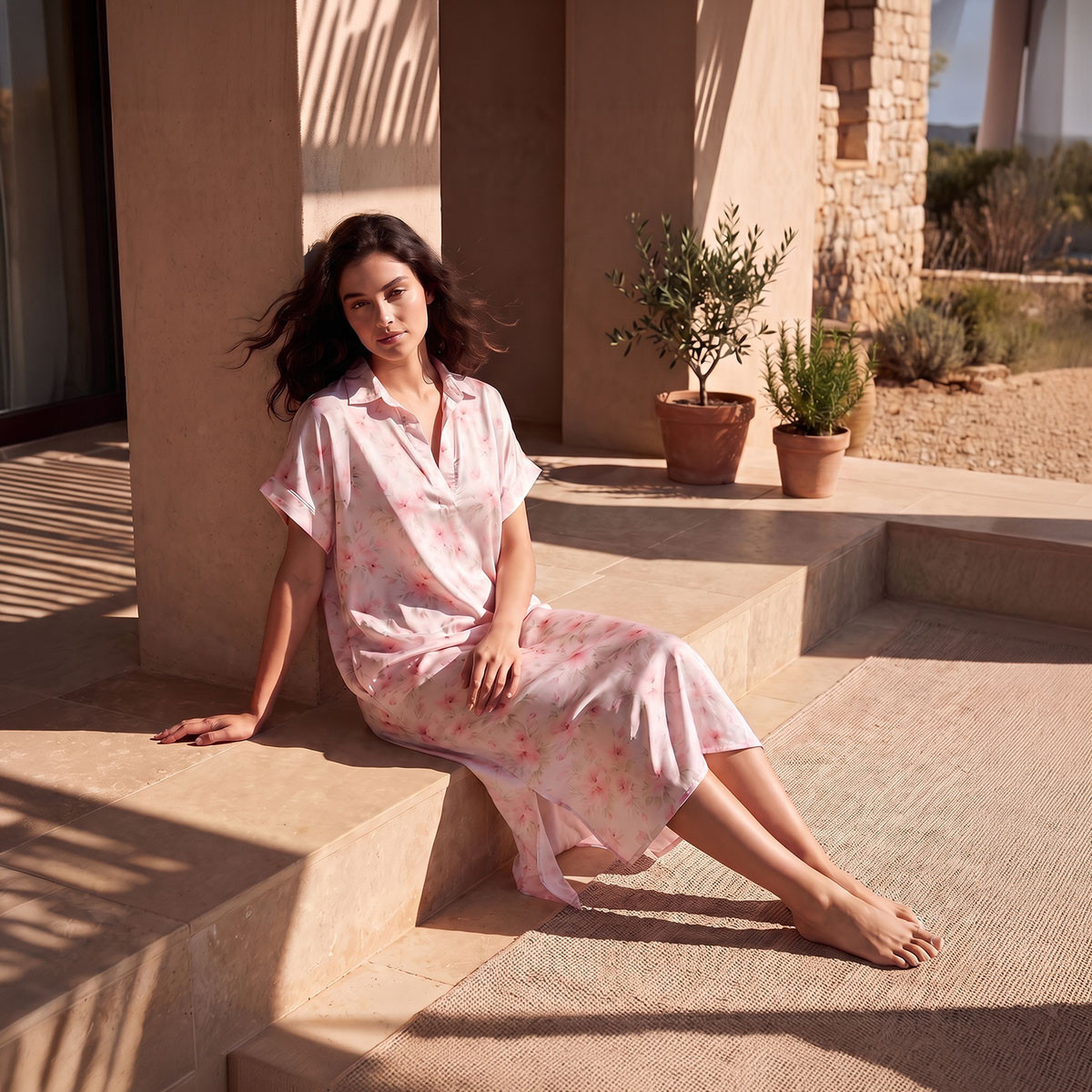 قميص نوم بطبعات زهرية من آدارايا-women-clothing-nightwear-nighties-image-1