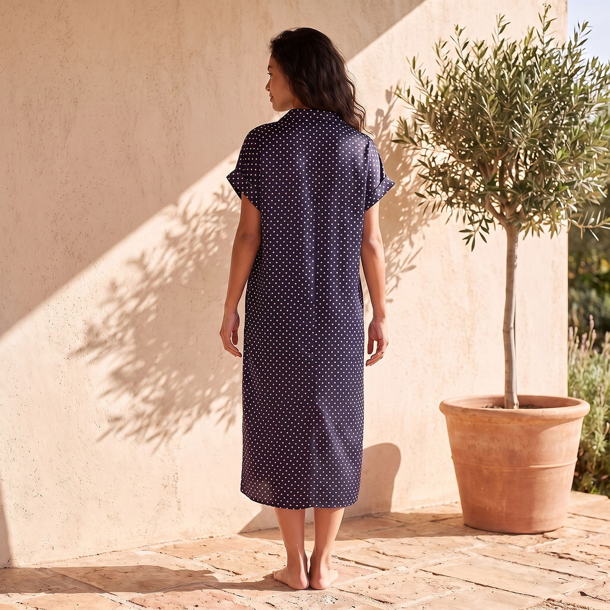 قميص نوم بطبعات منقطة من آدارايا-women-clothing-nightwear-nighties-image-3