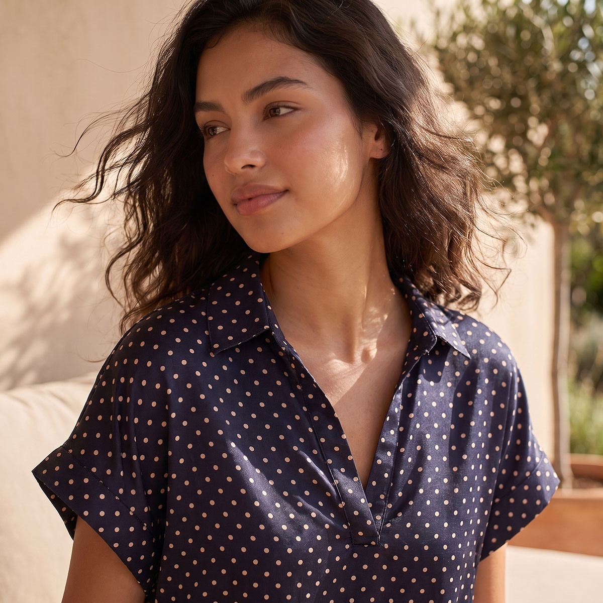 قميص نوم بطبعات منقطة من آدارايا-women-clothing-nightwear-nighties-image-5