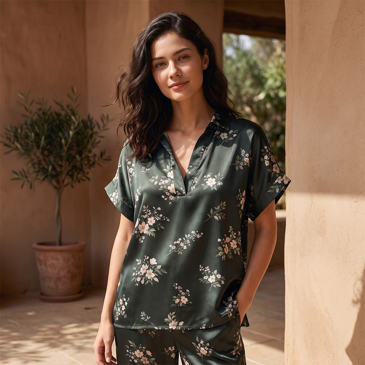 Aadaraya Pyjama Set Floral Print Top & Trousers-women-clothing-nightwear-pyjamas-longsets-image-4