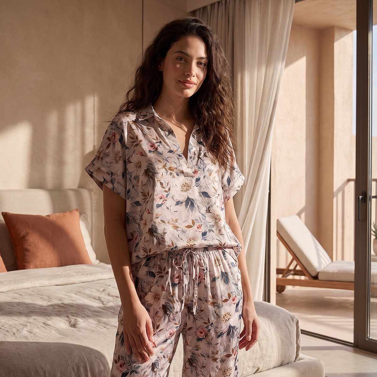 Aadaraya Pyjama Set Floral Print Top & Trousers-women-clothing-nightwear-pyjamas-longsets-image-4