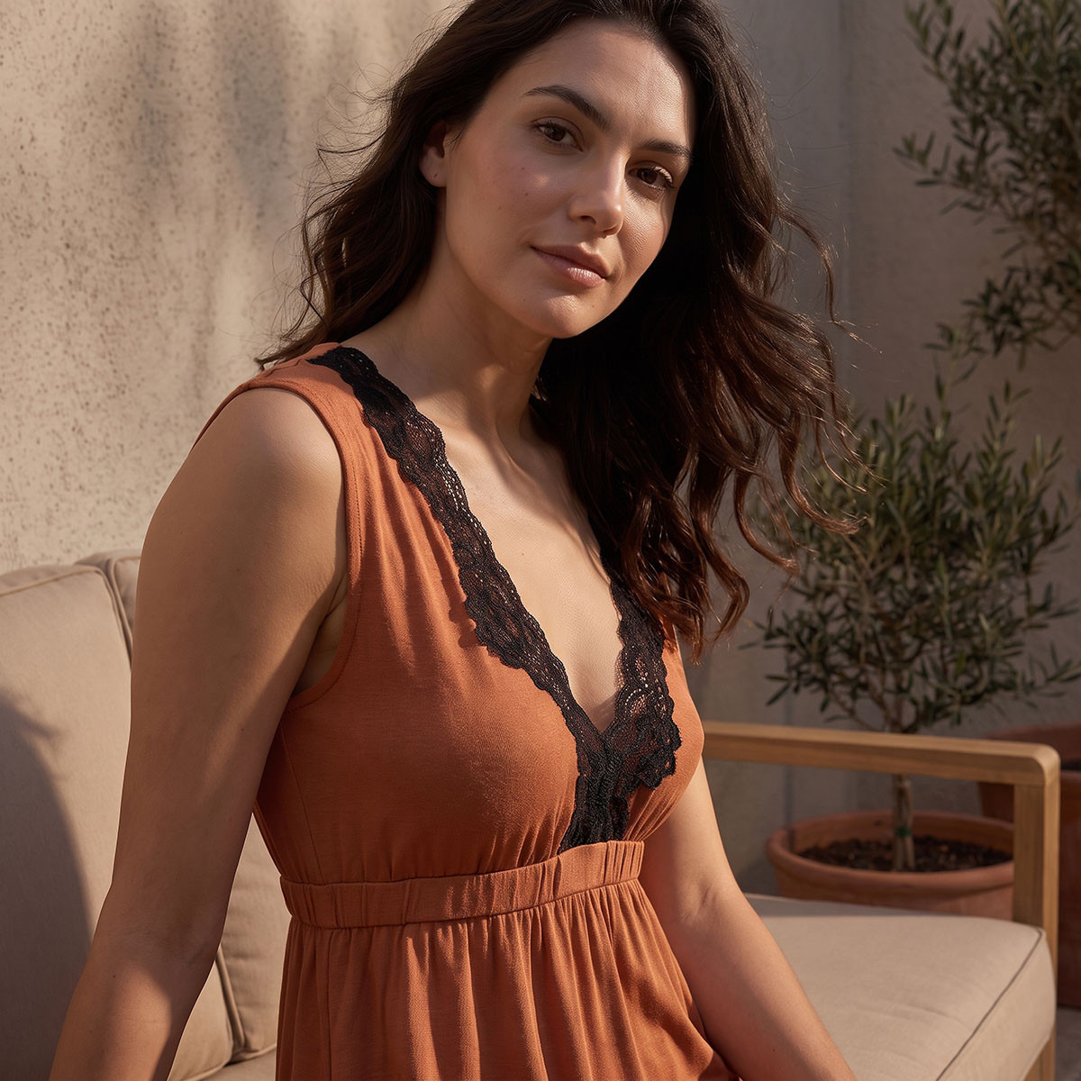 قميص نوم بحواف دانتيل من أدارايا-women-clothing-nightwear-nighties-image-5