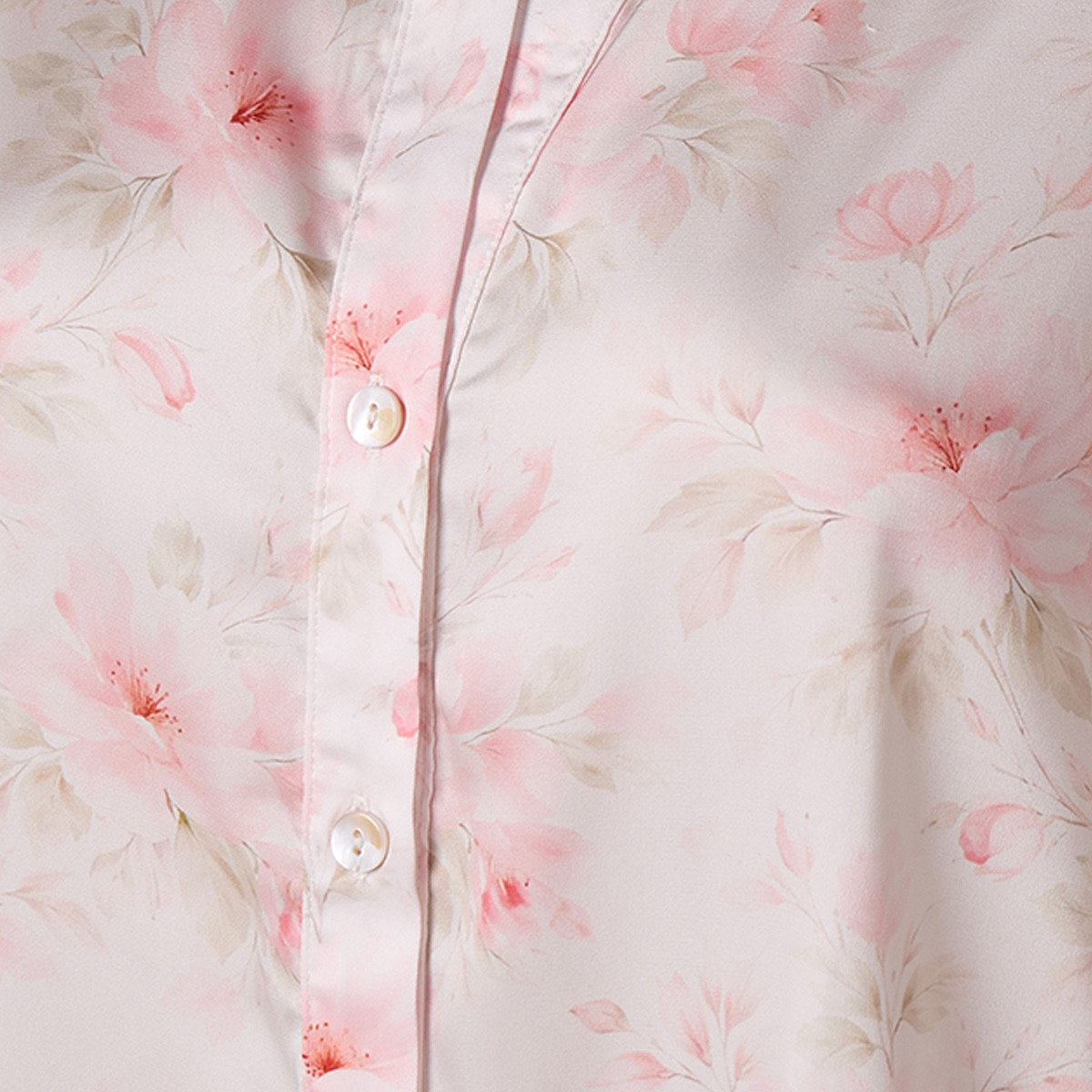 Aadaraya Floral Print Pyjama Set Button-Down Shirt & Trousers-women-clothing-nightwear-pyjamas-longsets-image-7