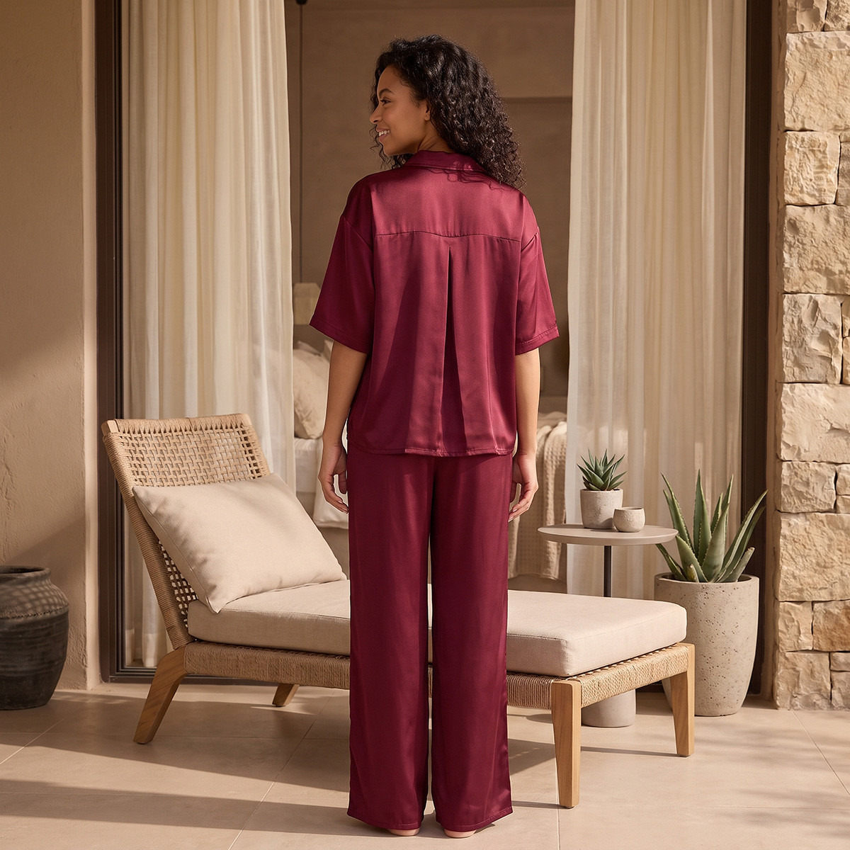Aadaraya Pyjama Set Button-Down Shirt & Trousers-women-clothing-nightwear-pyjamas-longsets-image-3