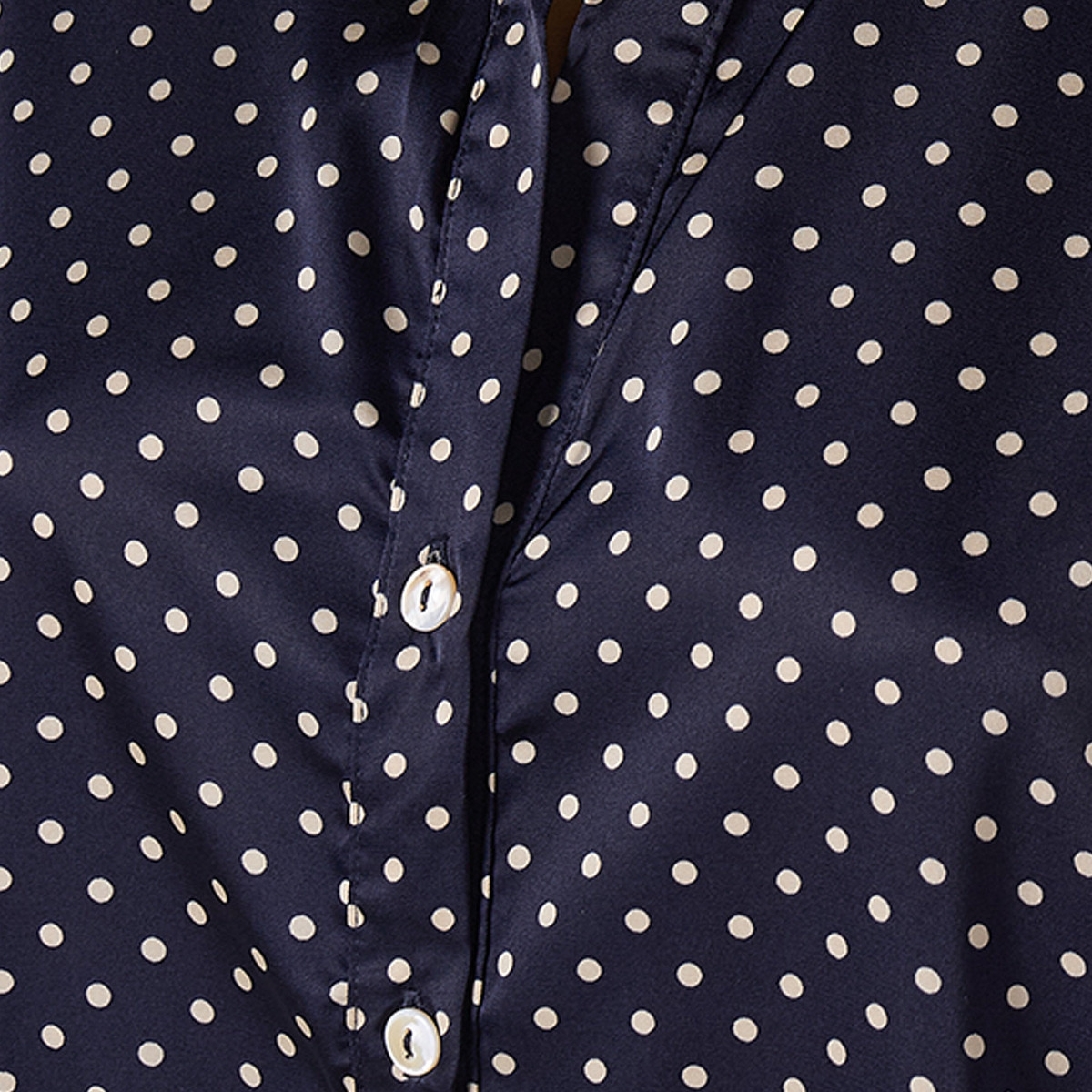 Aadaraya Polka Dot Print Pyjama Set Button-Down Shirt & Trousers-women-clothing-nightwear-pyjamas-longsets-image-8