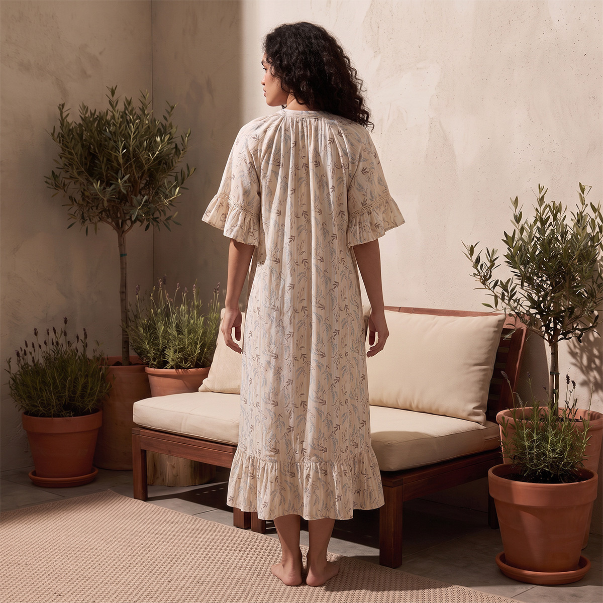 Splash Fav Viscose Floral Printed Night Dress-women-clothing-nightwear-nighties-image-3