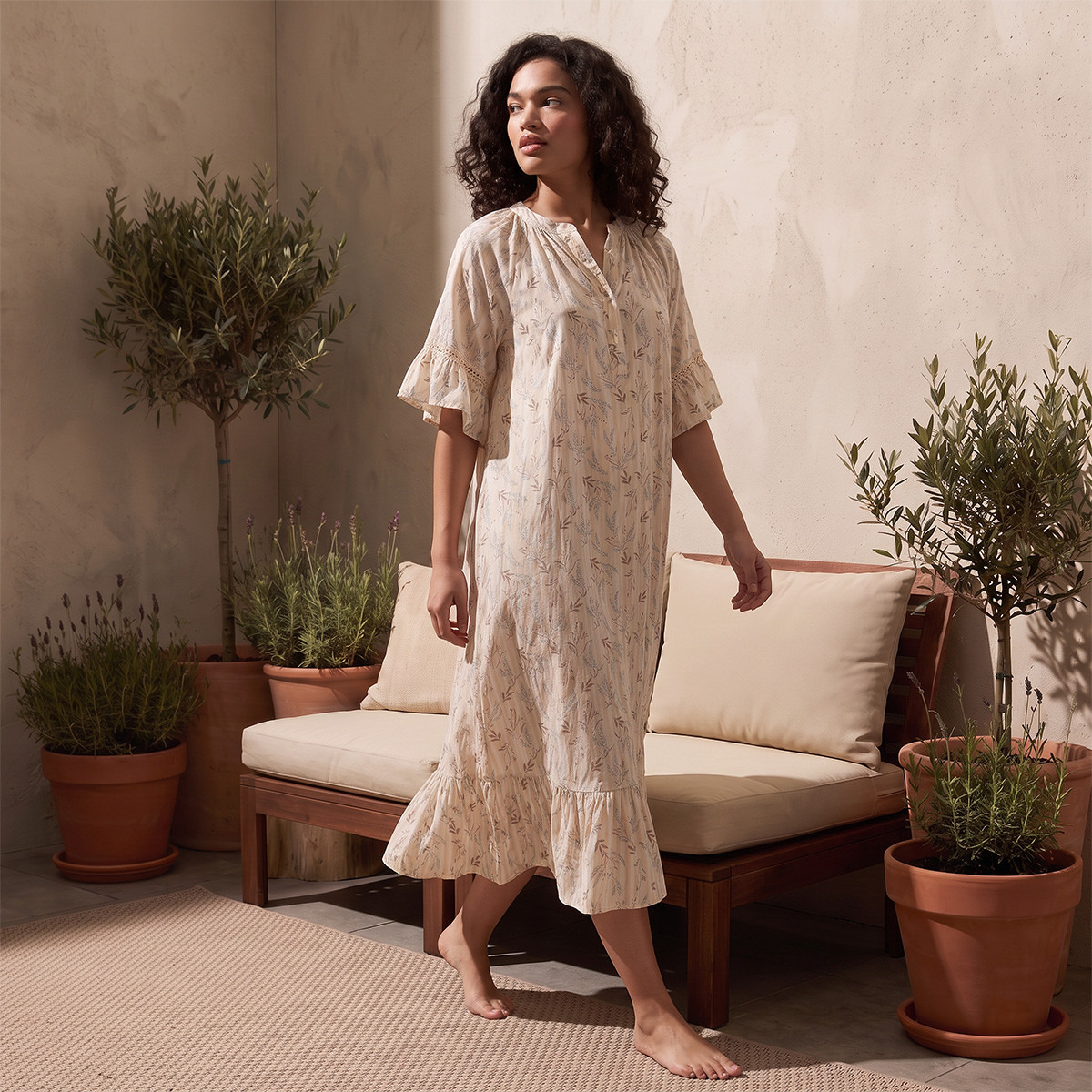 Splash Fav Viscose Floral Printed Night Dress-women-clothing-nightwear-nighties-image-4