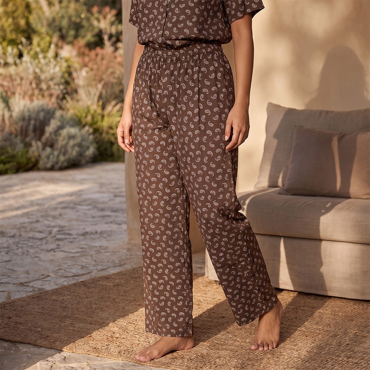 Pyjama Set Button Down Shirt & Trousers Viscose-women-clothing-nightwear-pyjamas-longsets-image-5