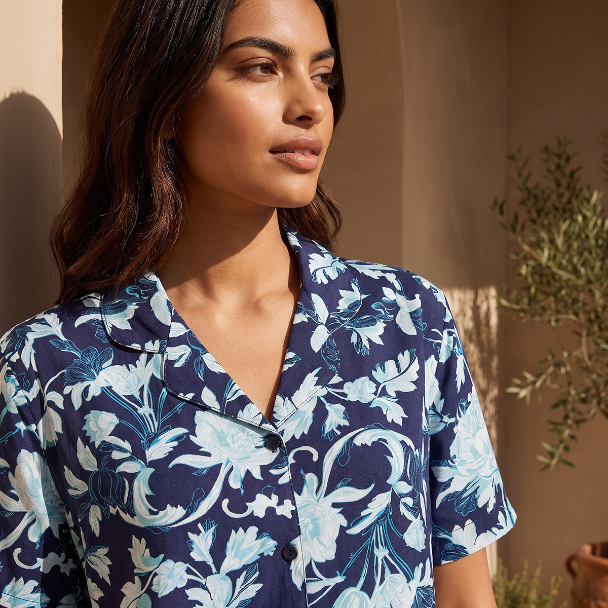 Pyjama Set Button Down Shirt & Trousers Viscose-women-clothing-nightwear-pyjamas-longsets-image-6