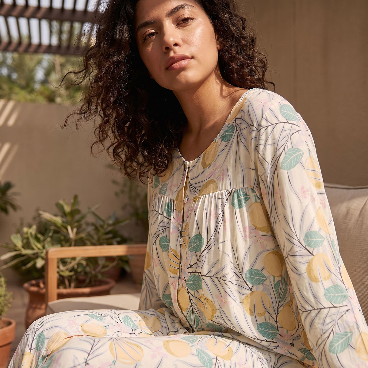 قميص نوم فيسكوز بطبعات من سبلاش فاف-women-clothing-nightwear-nighties-image-5