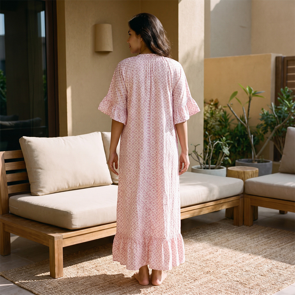 فستان نوم فيسكوز بطبعات زهرية من سبلاش فاف-women-clothing-nightwear-nighties-image-3