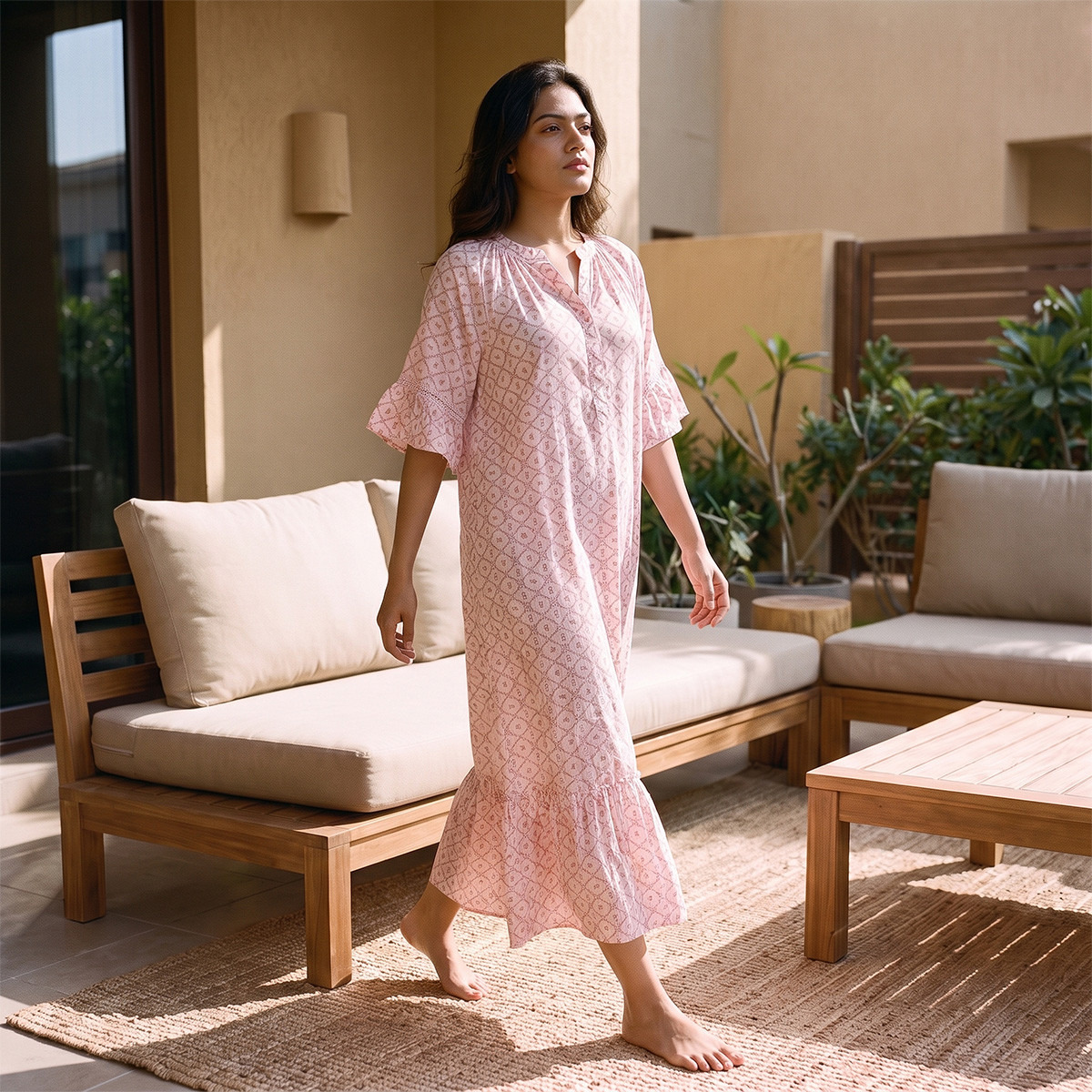 فستان نوم فيسكوز بطبعات زهرية من سبلاش فاف-women-clothing-nightwear-nighties-image-4
